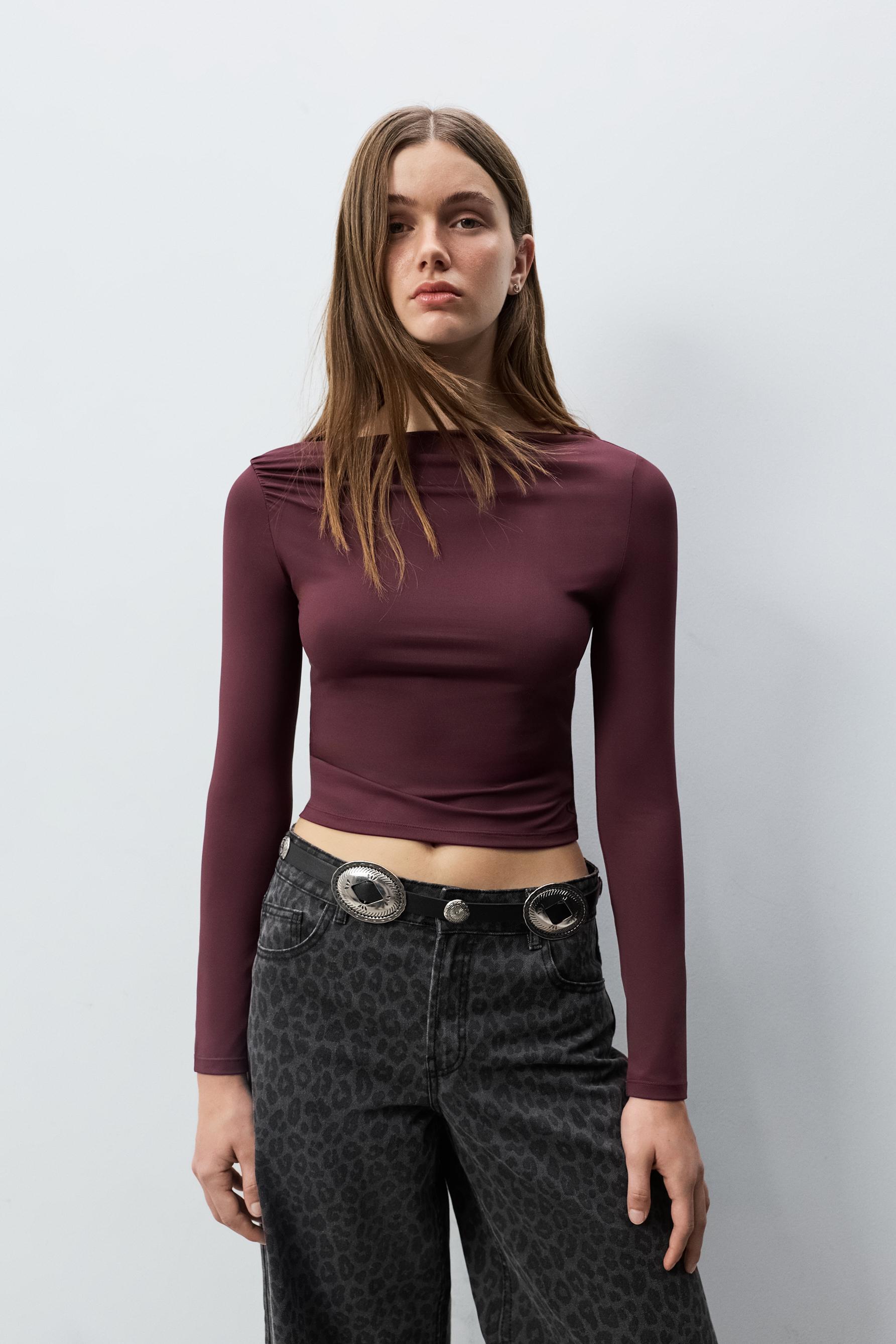 Camiseta poliamida cuello asimétrico