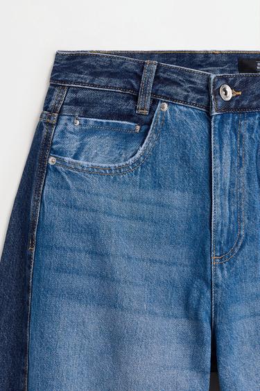 Contrast barrel jeans — DARK BLUE 7