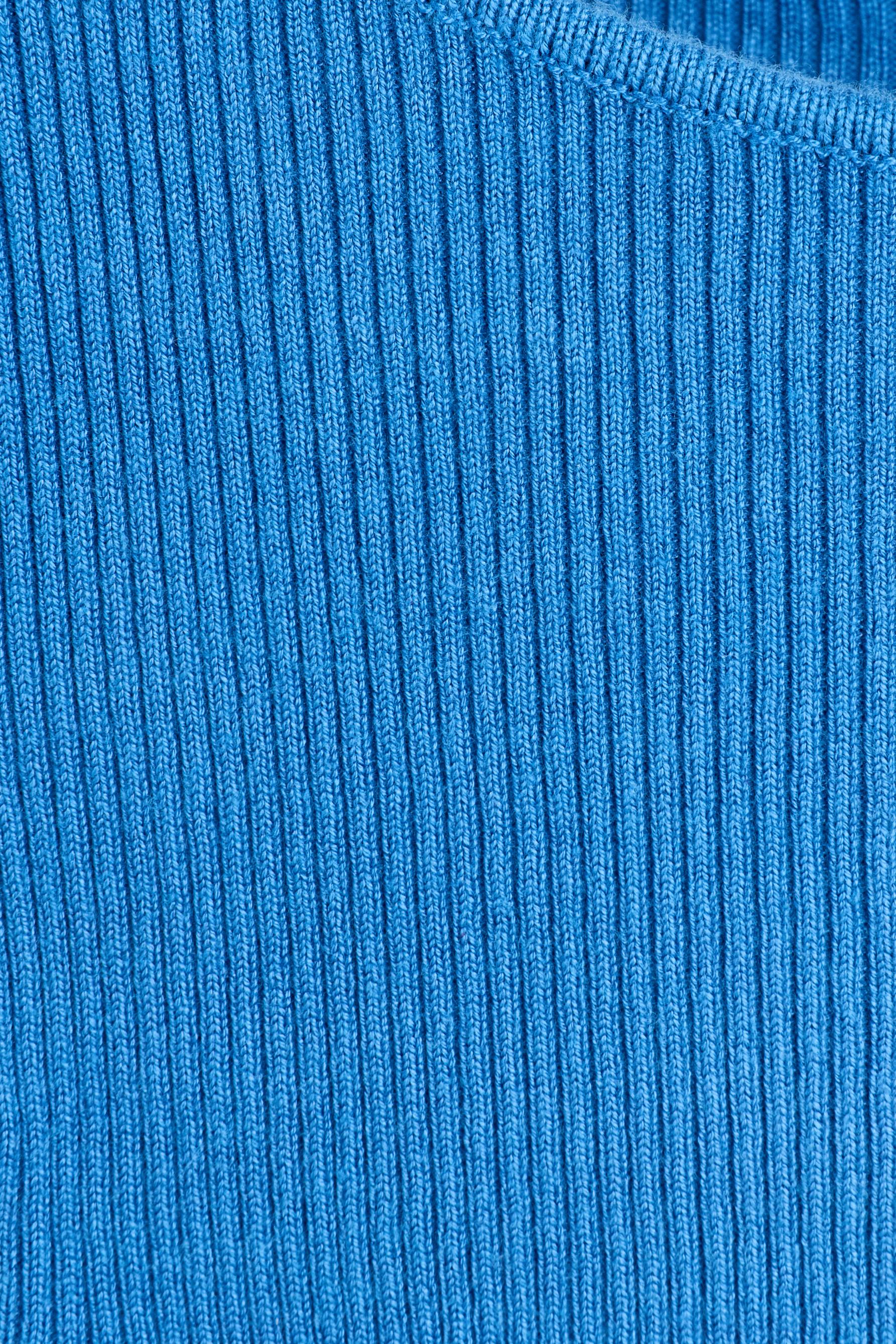 Basic rib sweater — DEEP BLUE