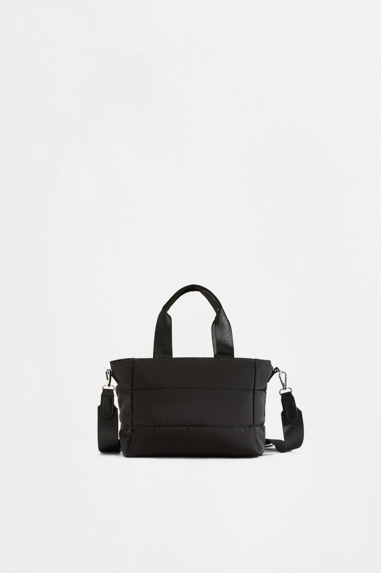 Quilted crossbody bag — BLACK