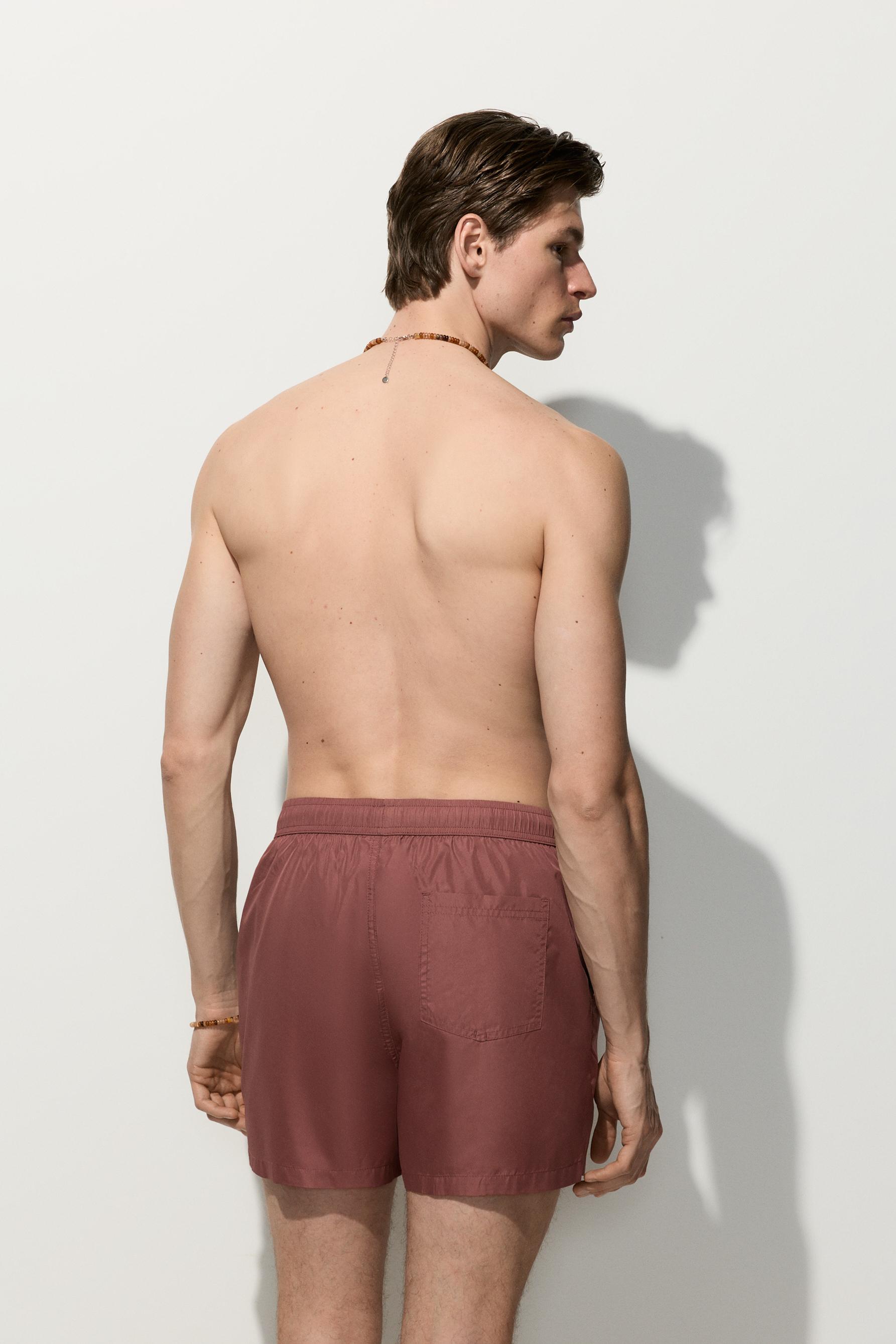 Basic regular fit swim shorts — MAUVE