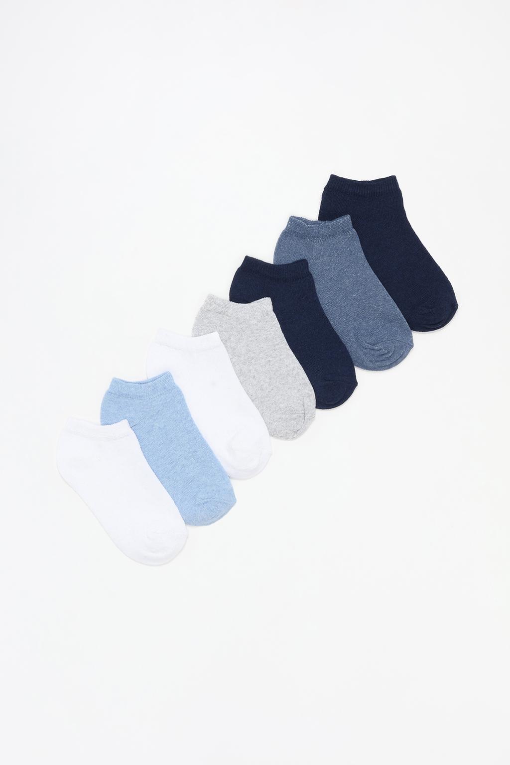Pack of 7 pairs of basic coloured ankle socks