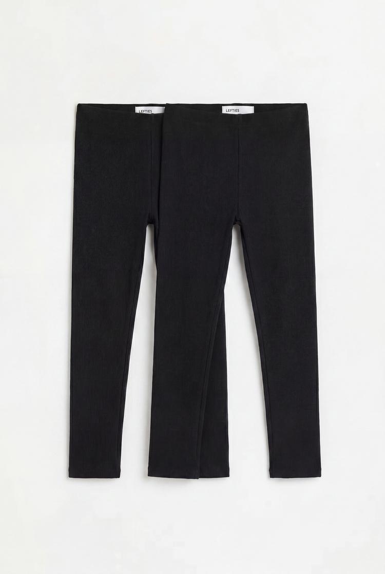 2-Pack of long leggings — BLACK