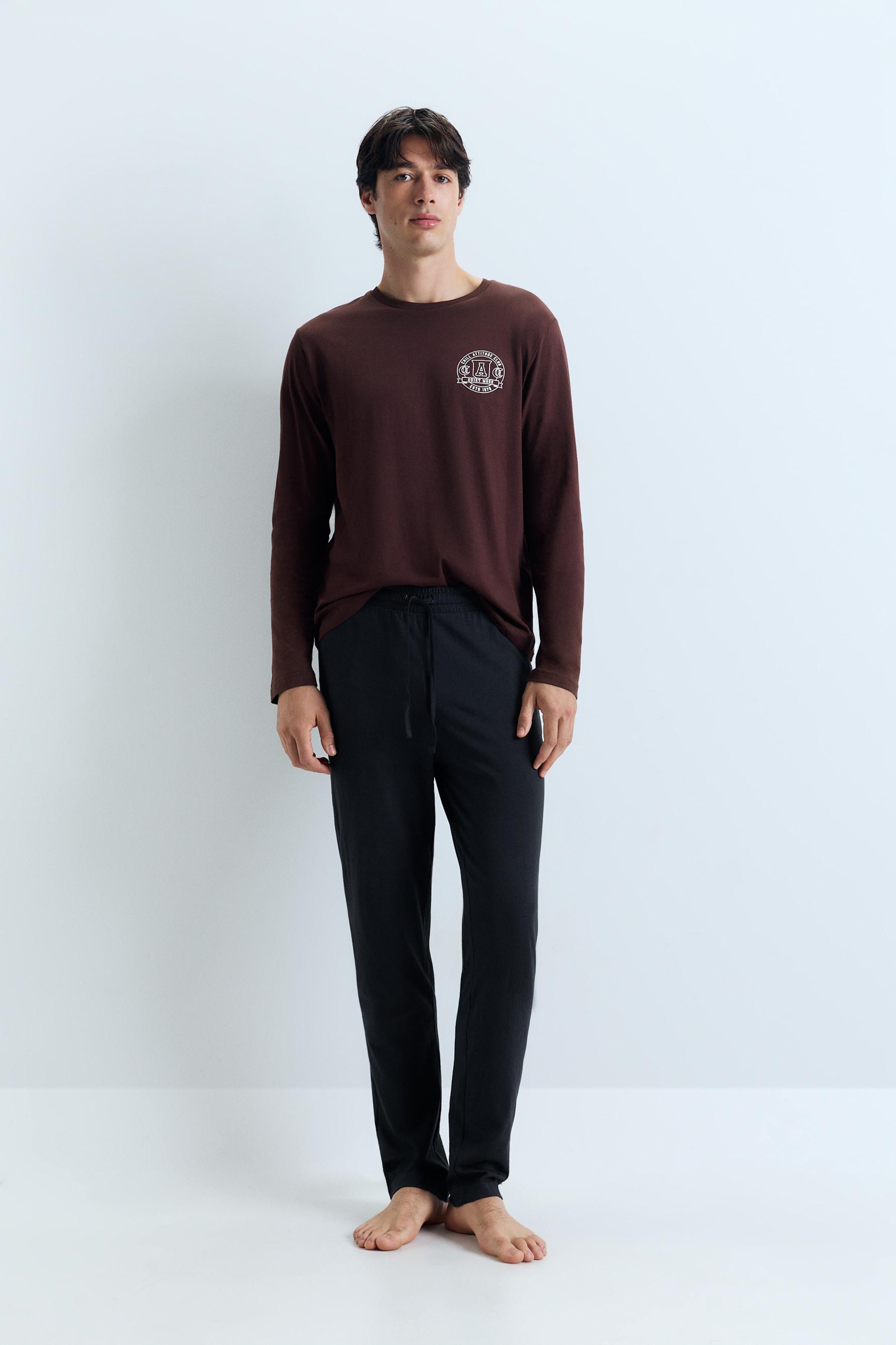 Pijama largo estampado