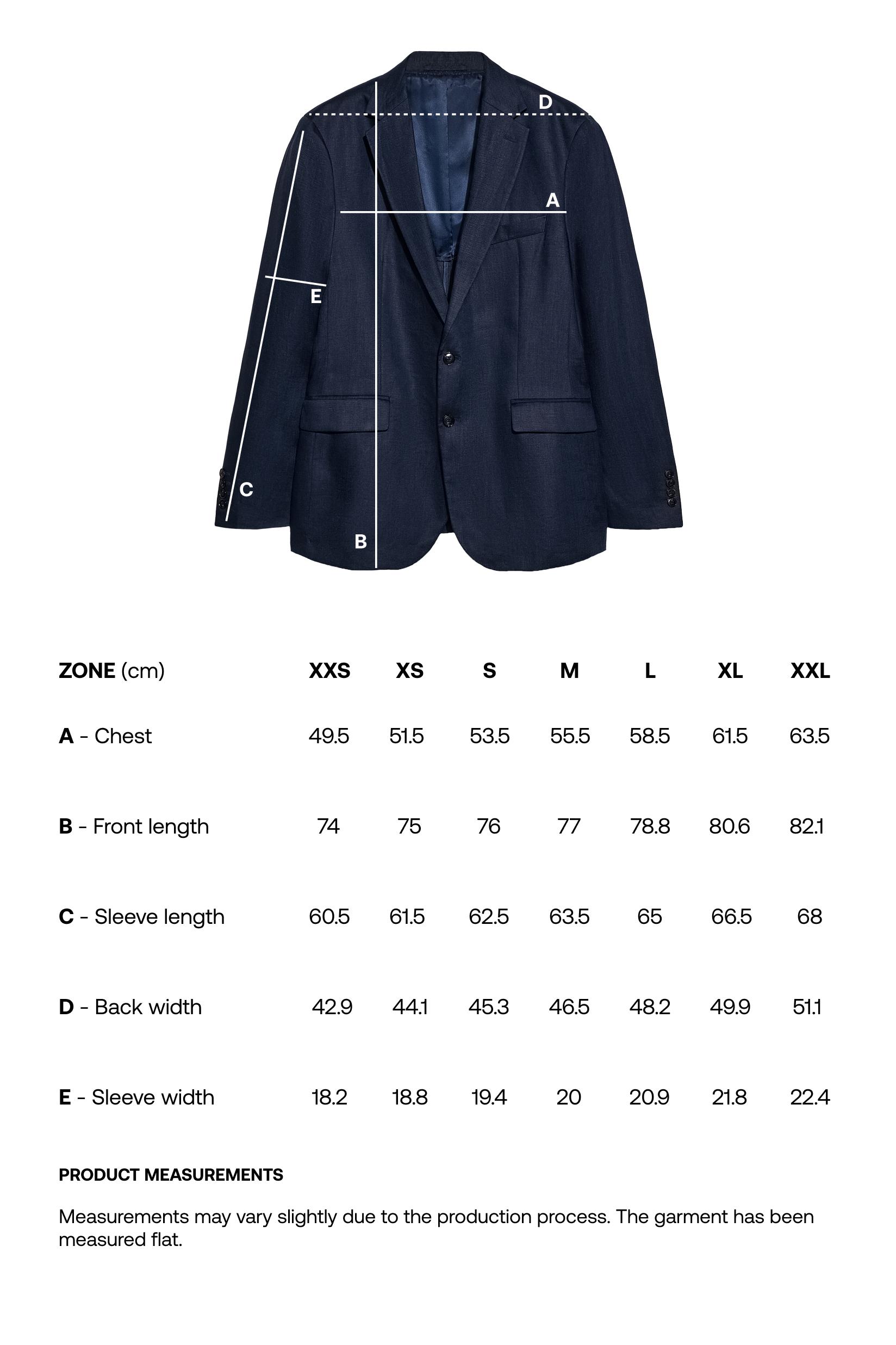 100% linen suit blazer — NAVY