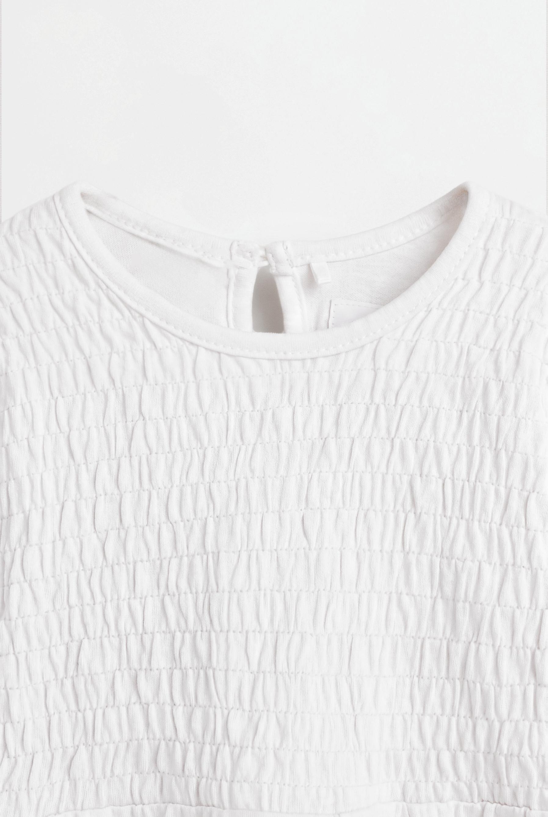 Smocked T-shirt — OFF WHITE