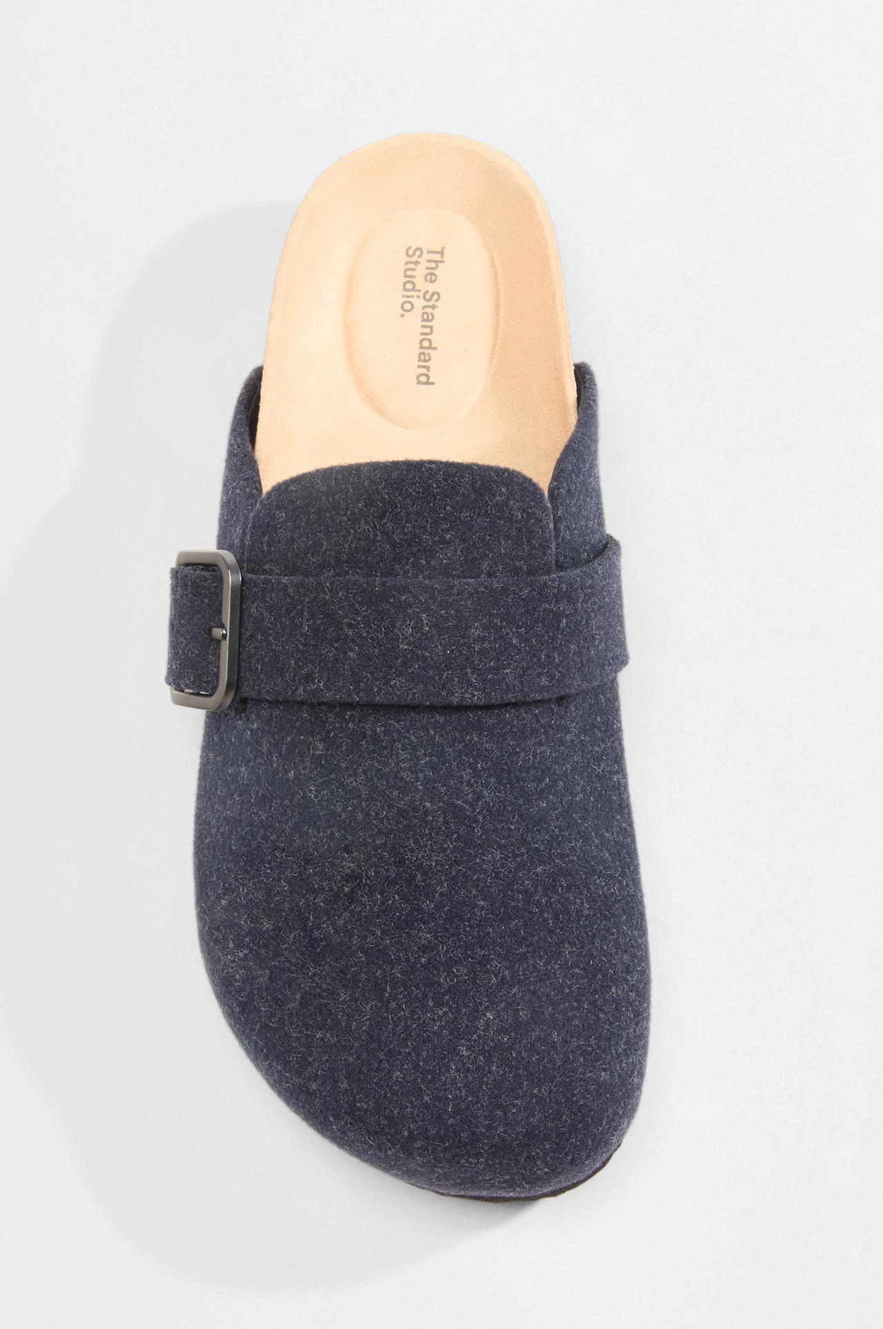 Buckle clog — NAVY BLUE