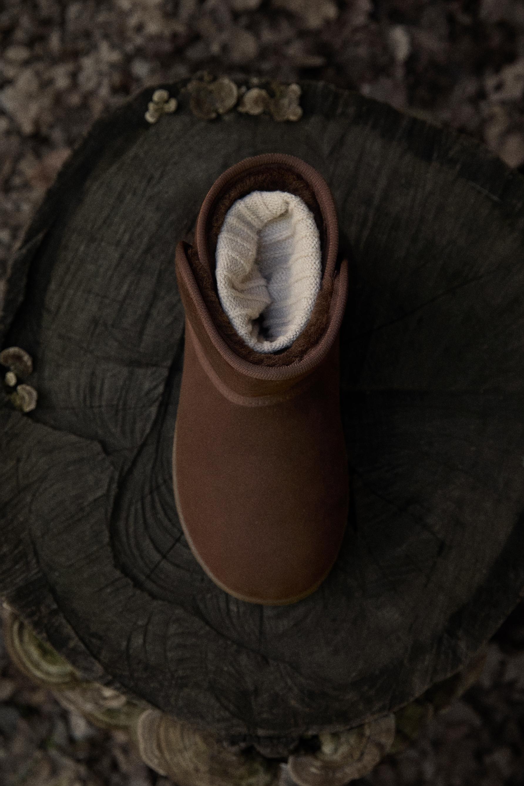 Lined ankle boot — BROWN