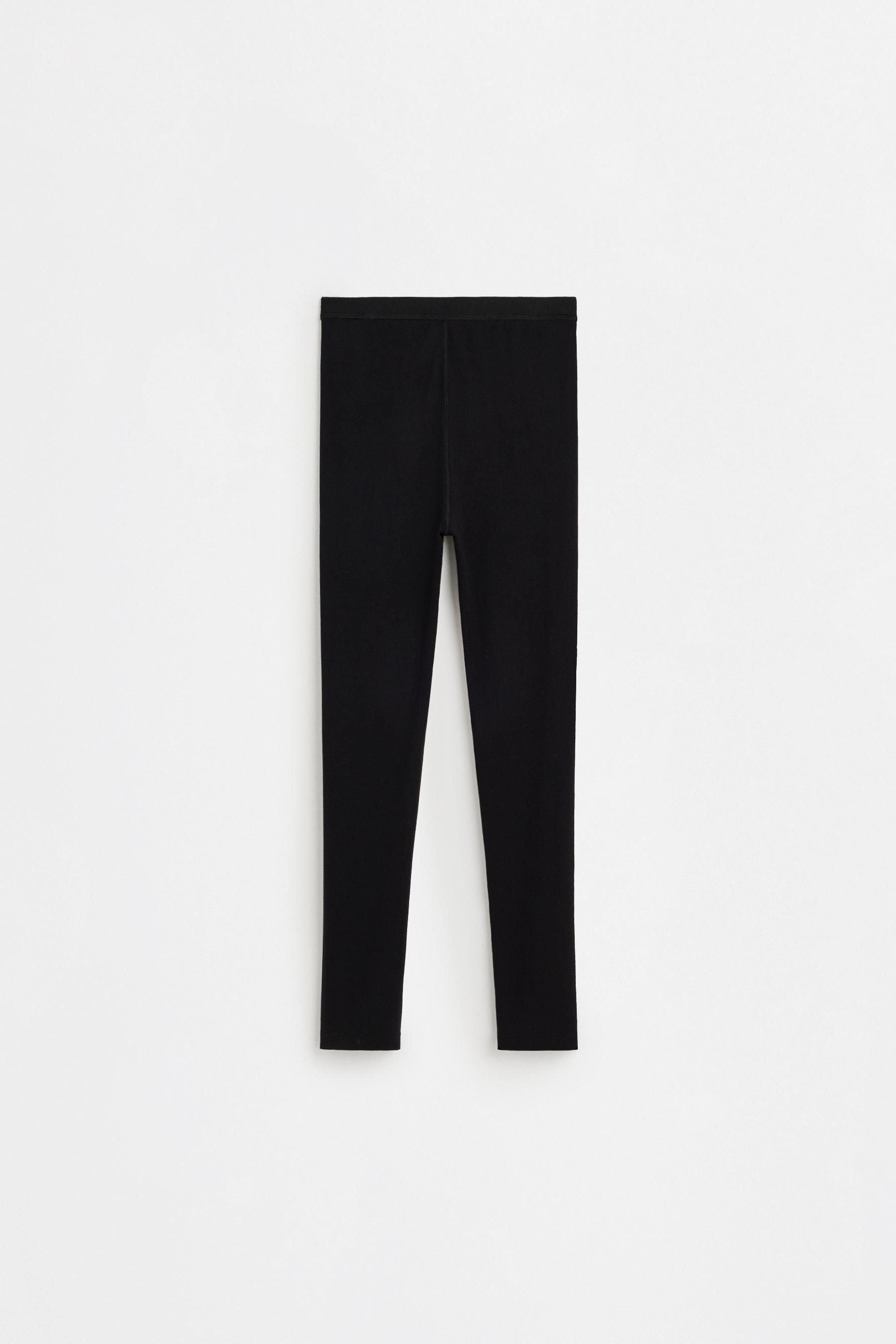 LIGHTWEIGHT thermal comfort leggings — BLACK