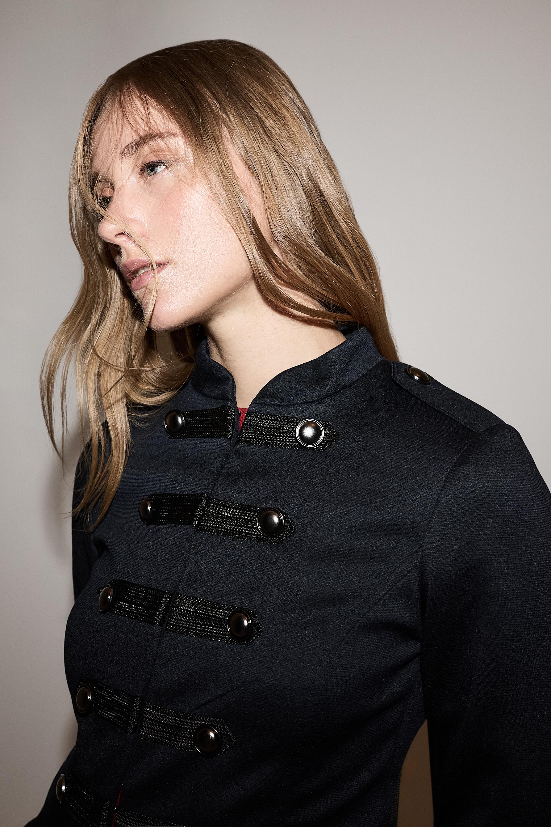 Fitted toggle jacket — NAVY