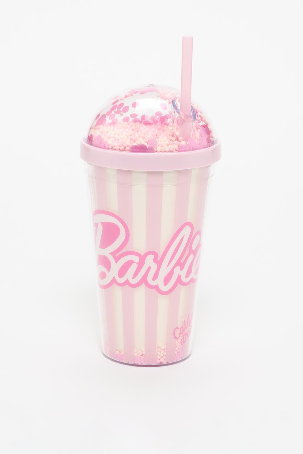 Barbie™ beaded tumbler with straw