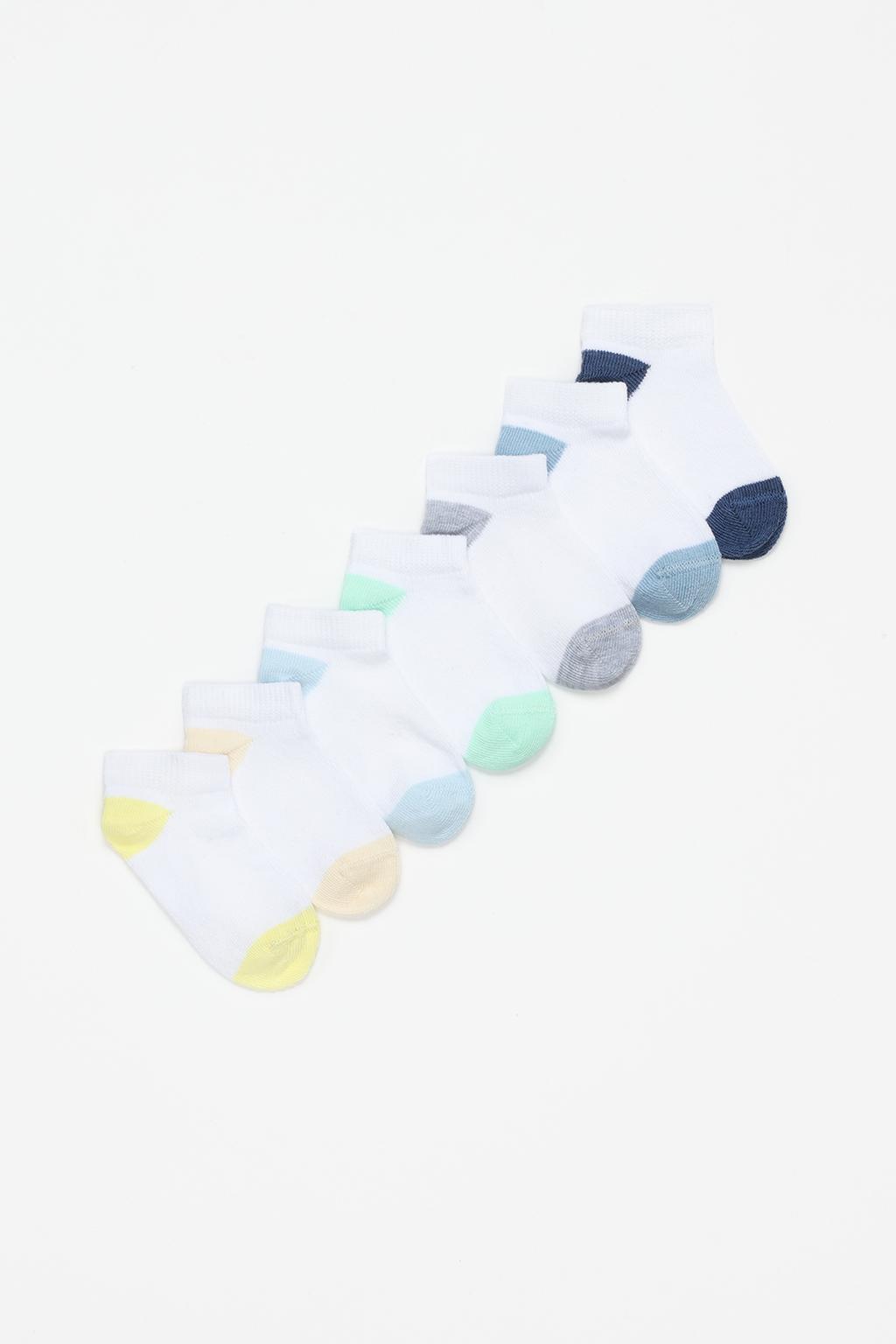 Pack of 7 pairs of coloured socks