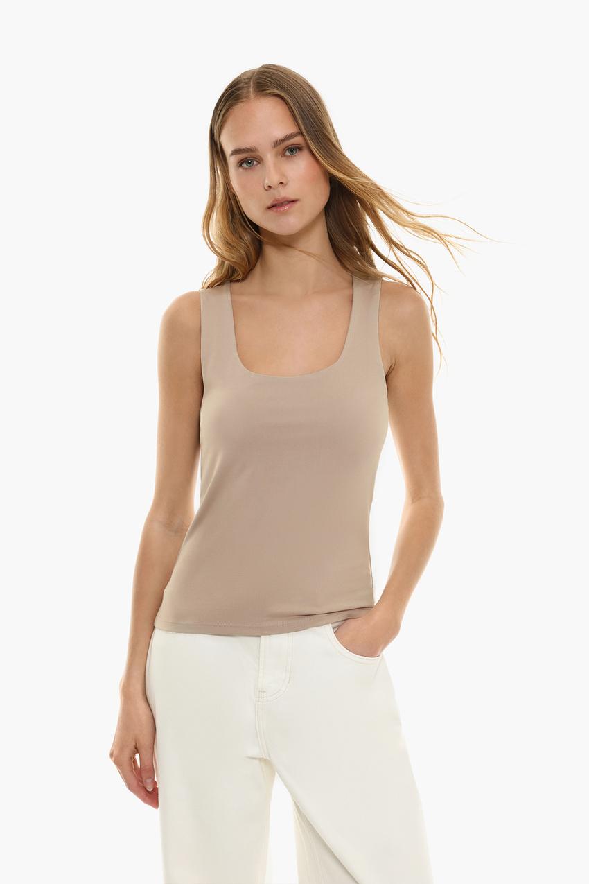 Zara Basic Camiseta Tirantes Mujer Zara Camiseta Tirantes T S - Main Image