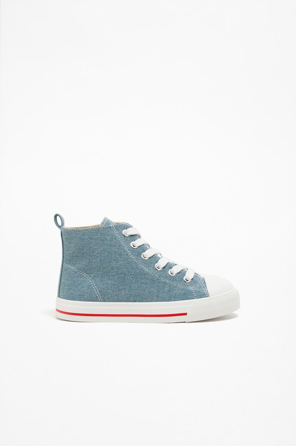 High-top sneakers with toecap