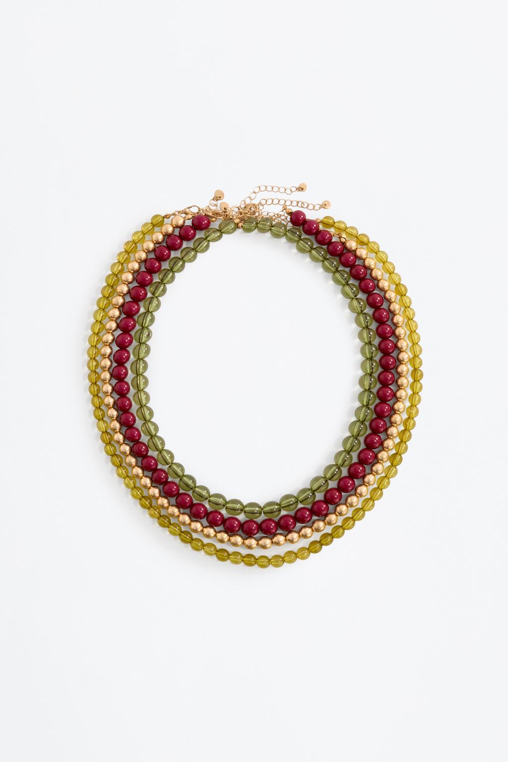 Multi-strand mixed necklace