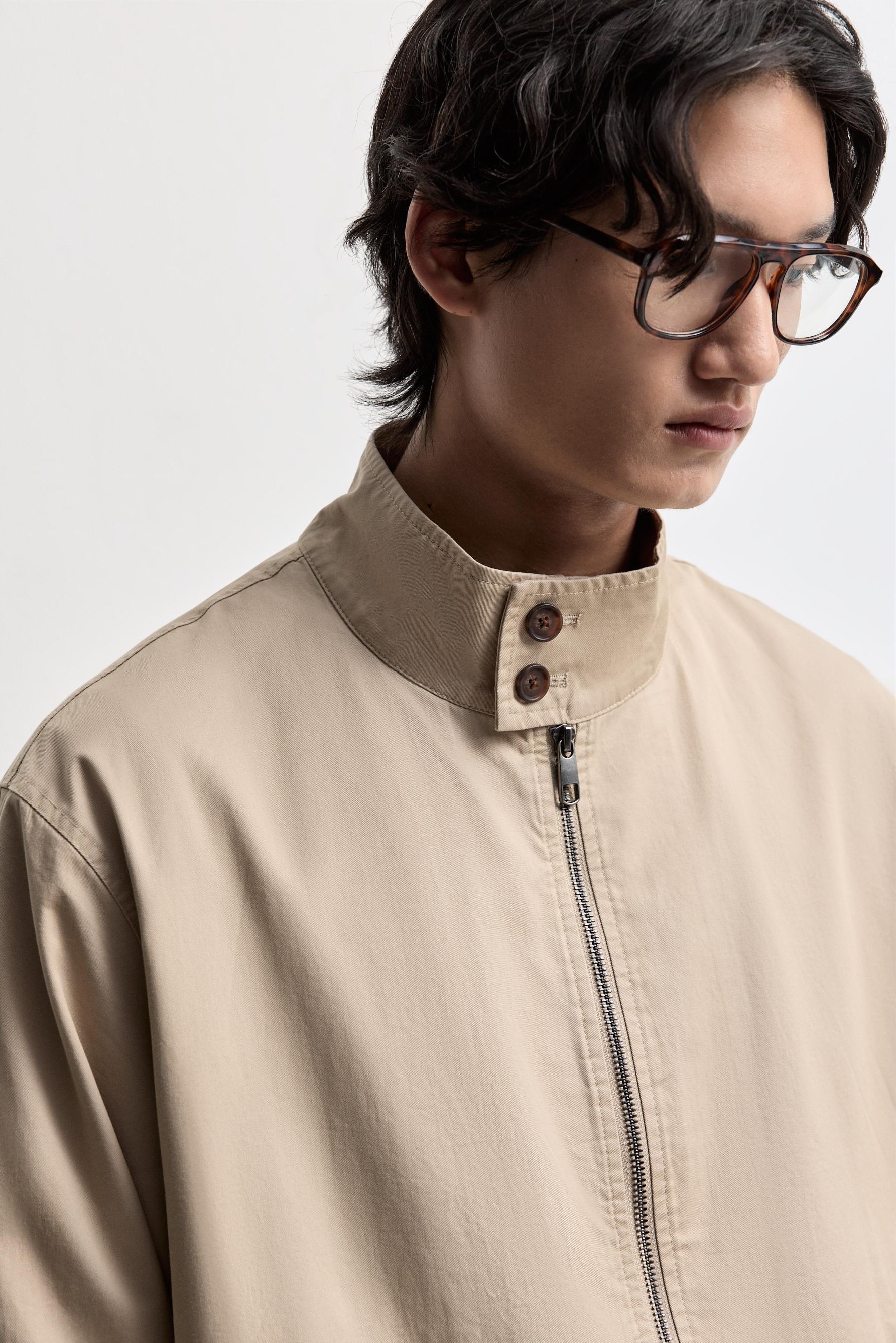 High neck jacket — ECRU