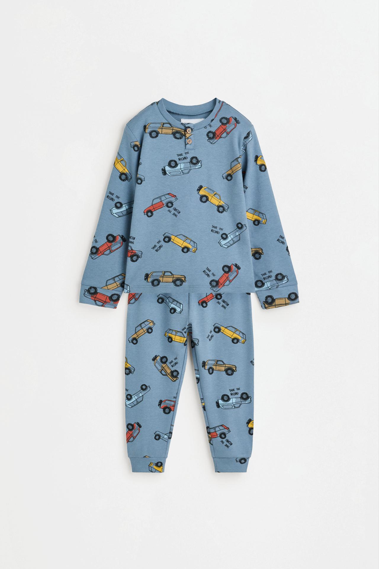Long printed pyjamas — DARK BLUE