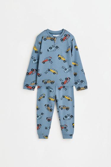 Long printed pyjamas — DARK BLUE 1