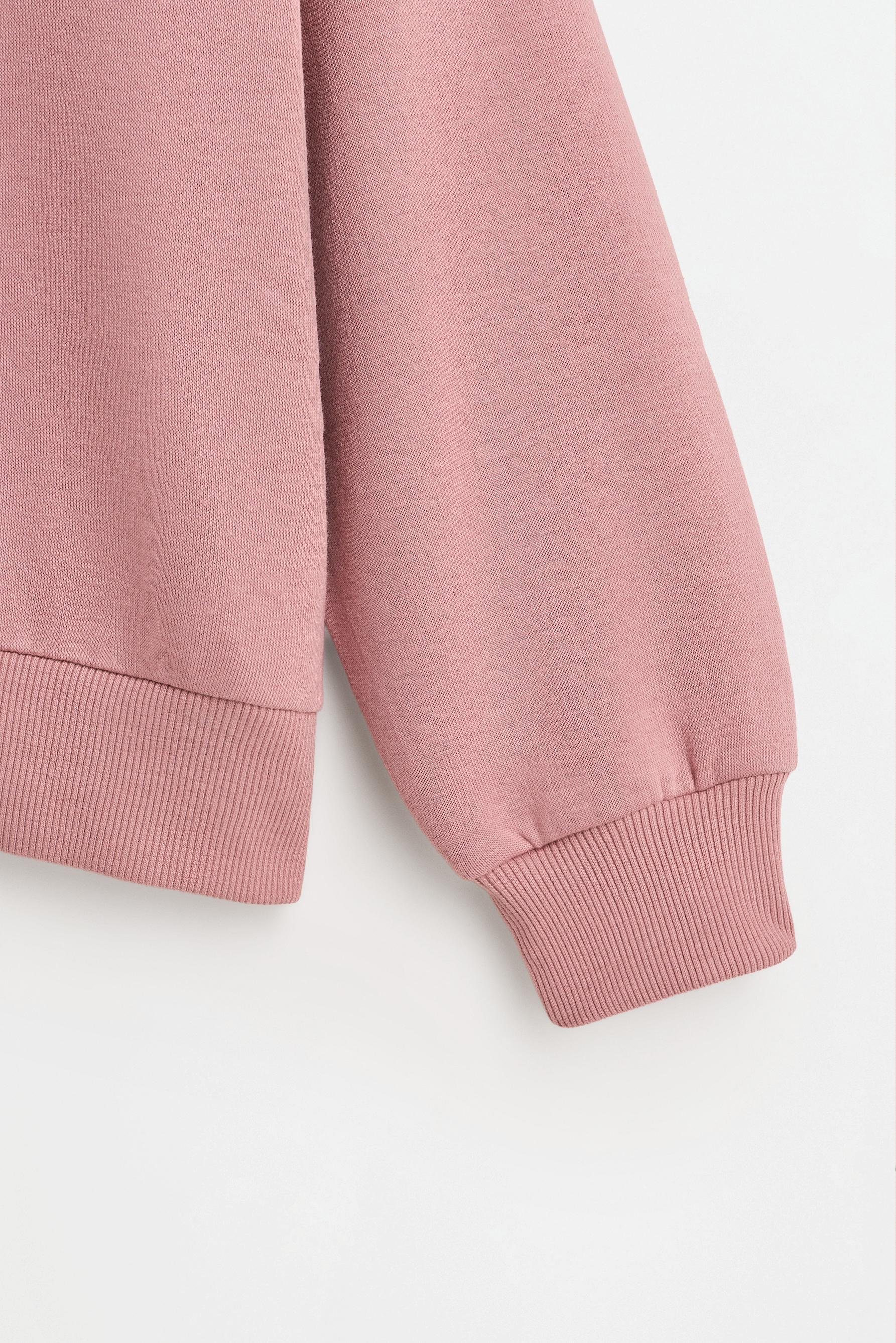 Plain plush sweatshirt — ROSE PINK