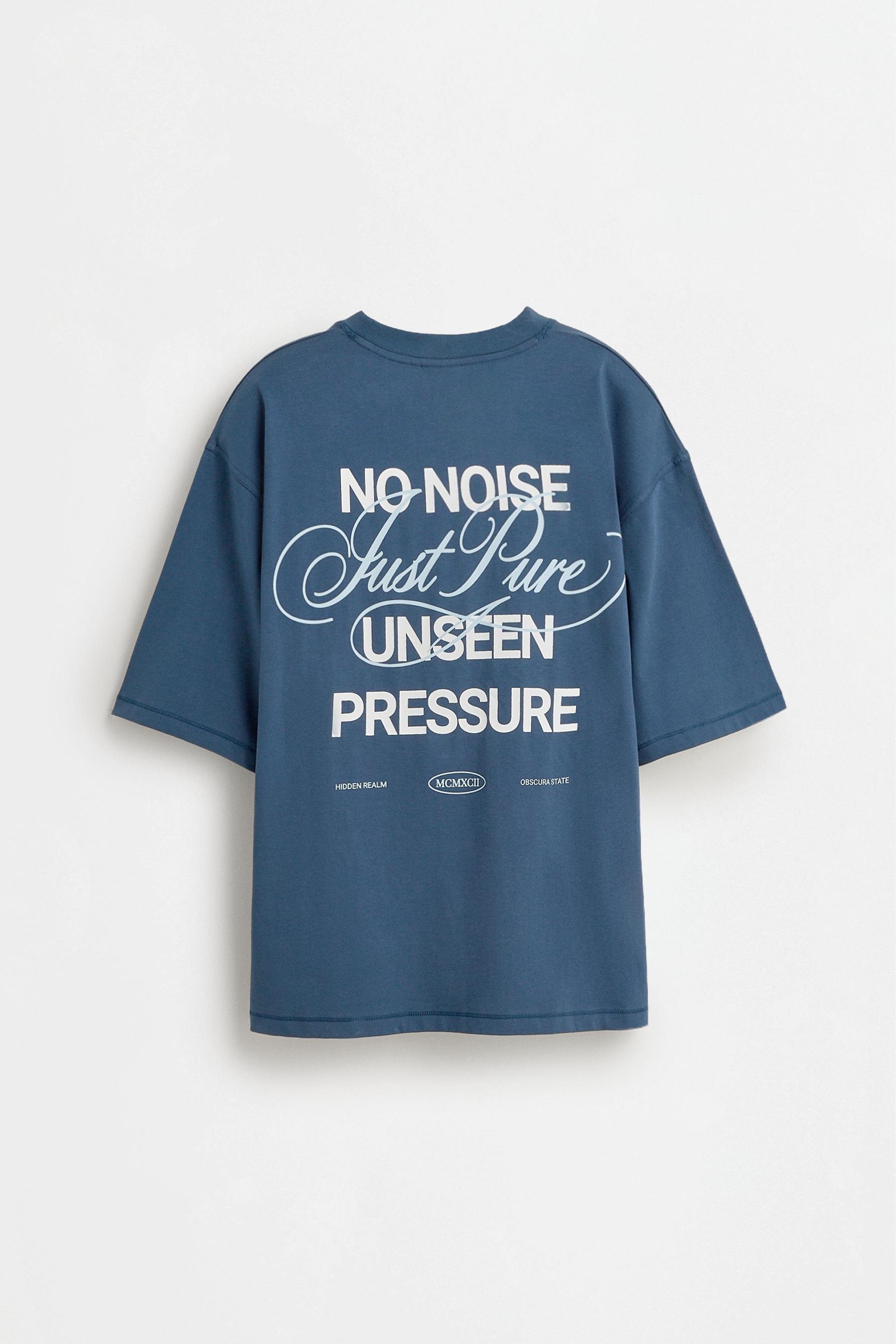 Oversize printed T-shirt — DARK BLUE