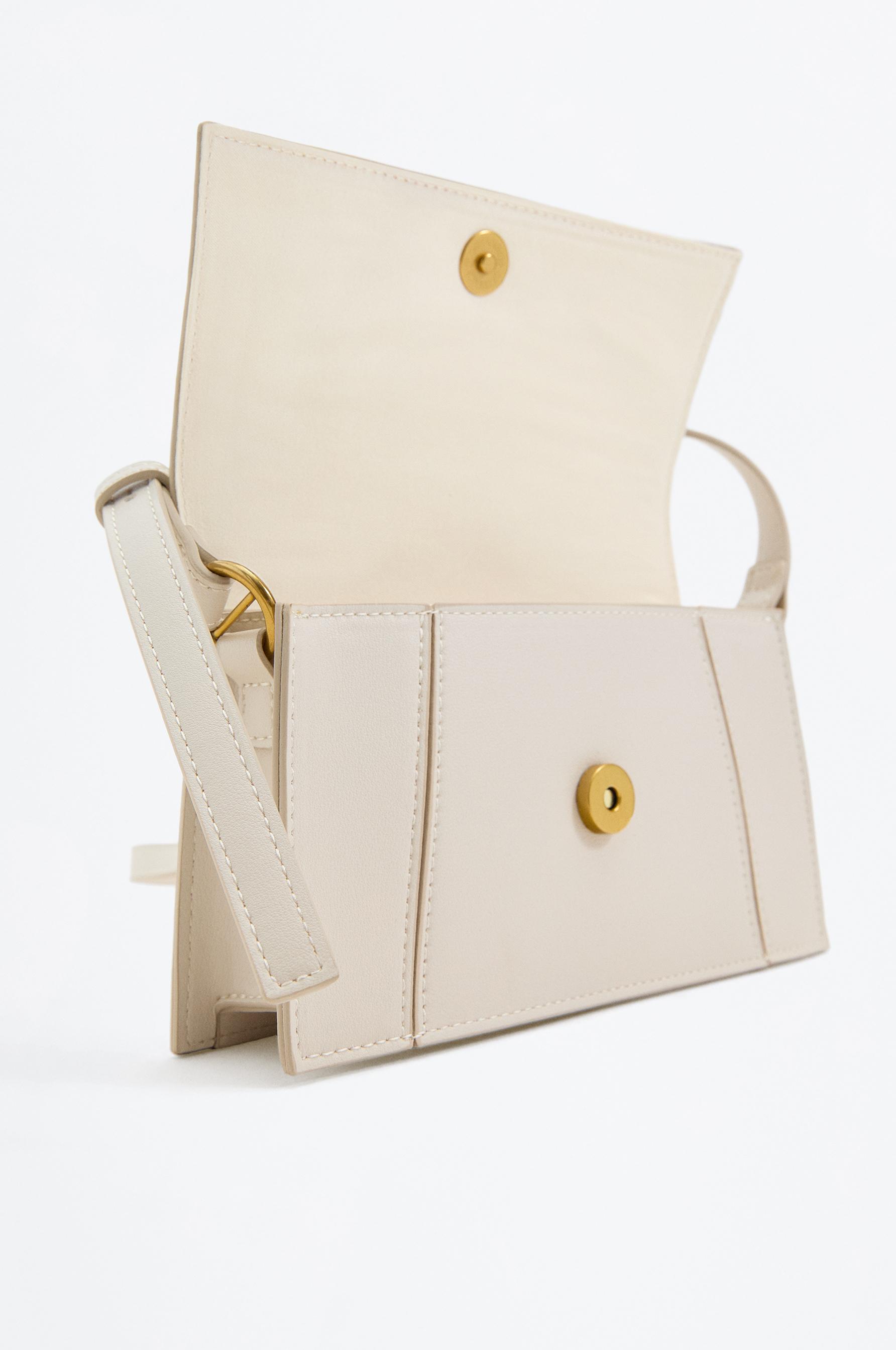 Flap crossbody bag — ECRU