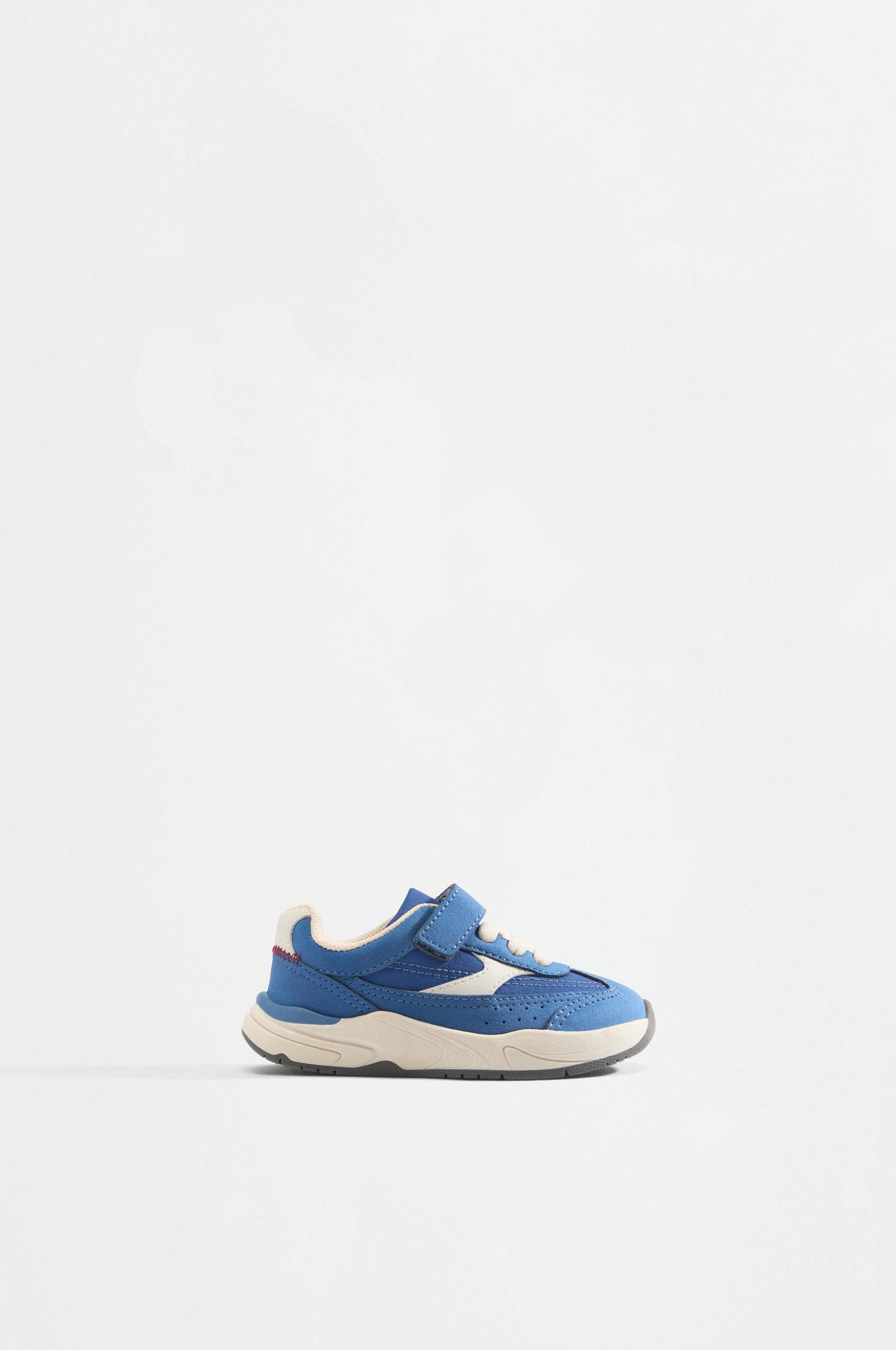 Mixed barefoot-style sneakers — ELECTRIC BLUE