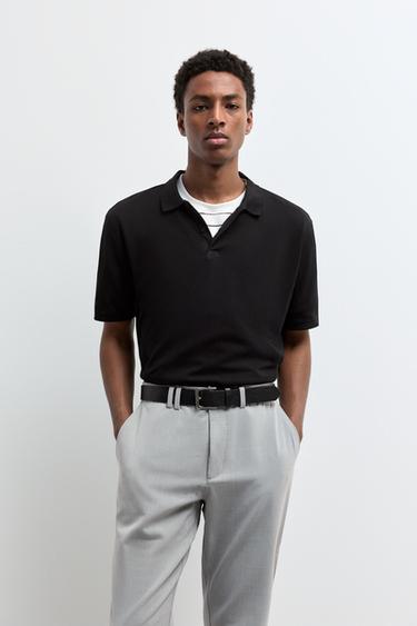 Basic polo shirt — BLACK 1