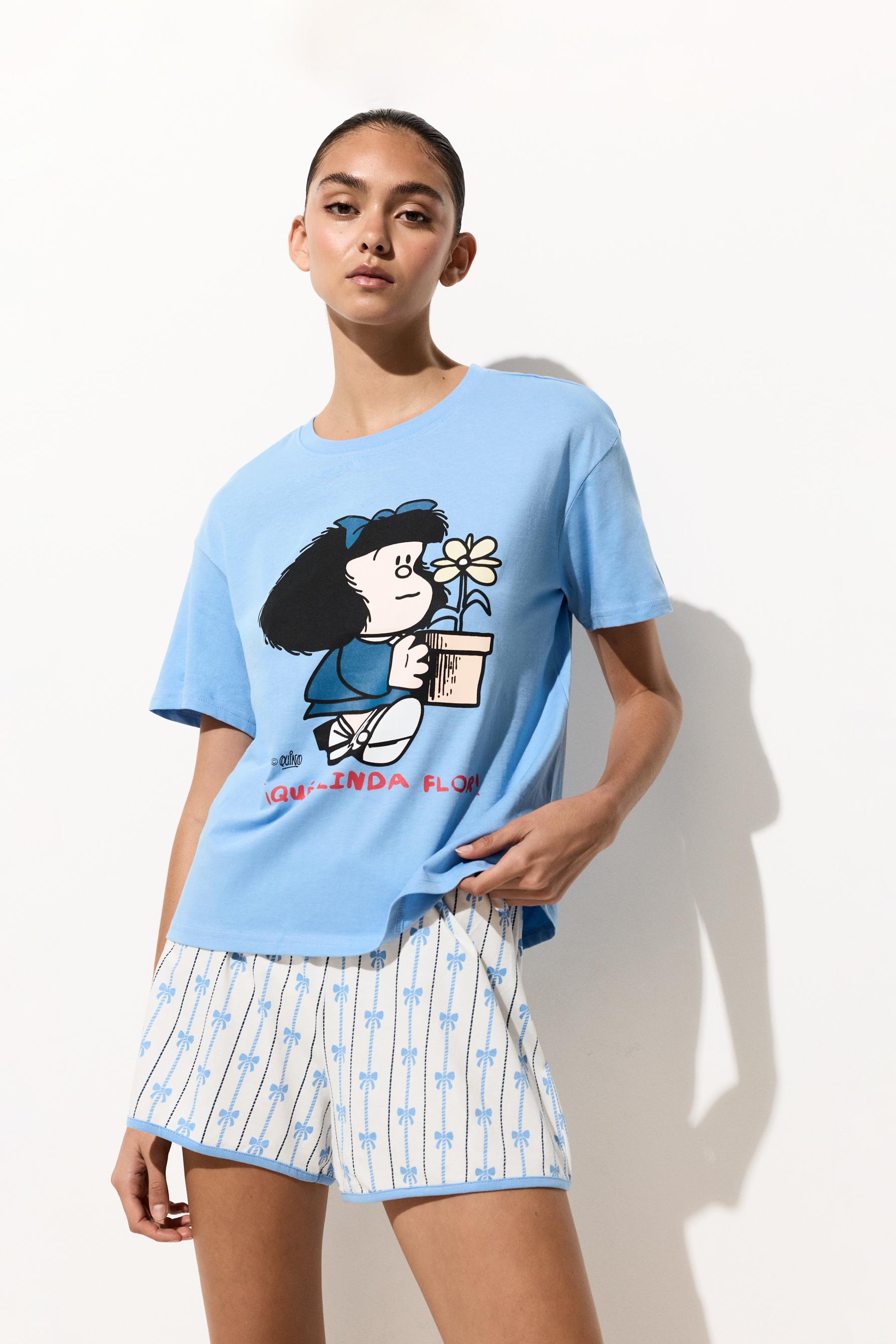 Mafalda short pyjamas — MEDIUM BLUE
