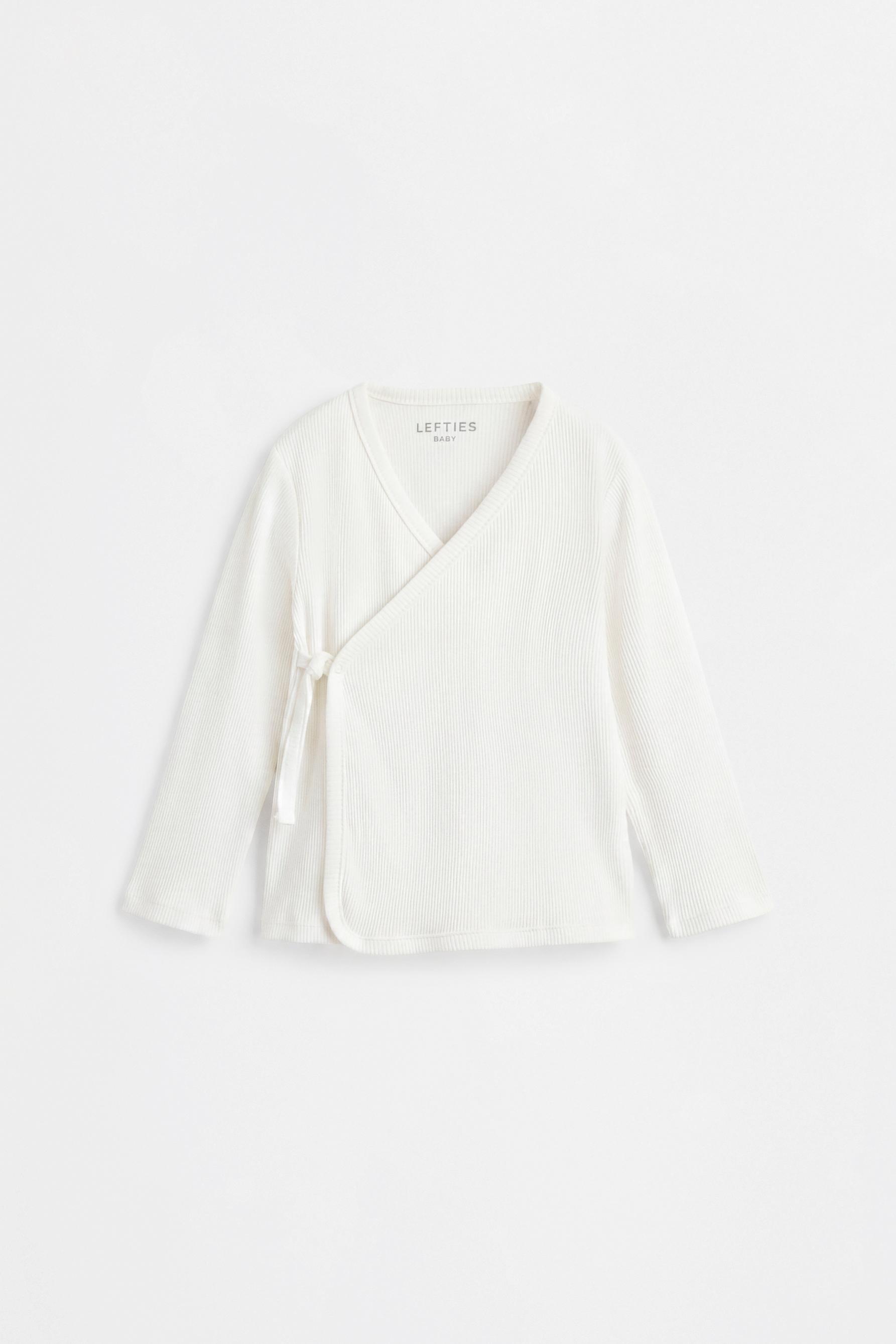Ribbed T-shirt, footed leggings and hat co-ord — ECRU