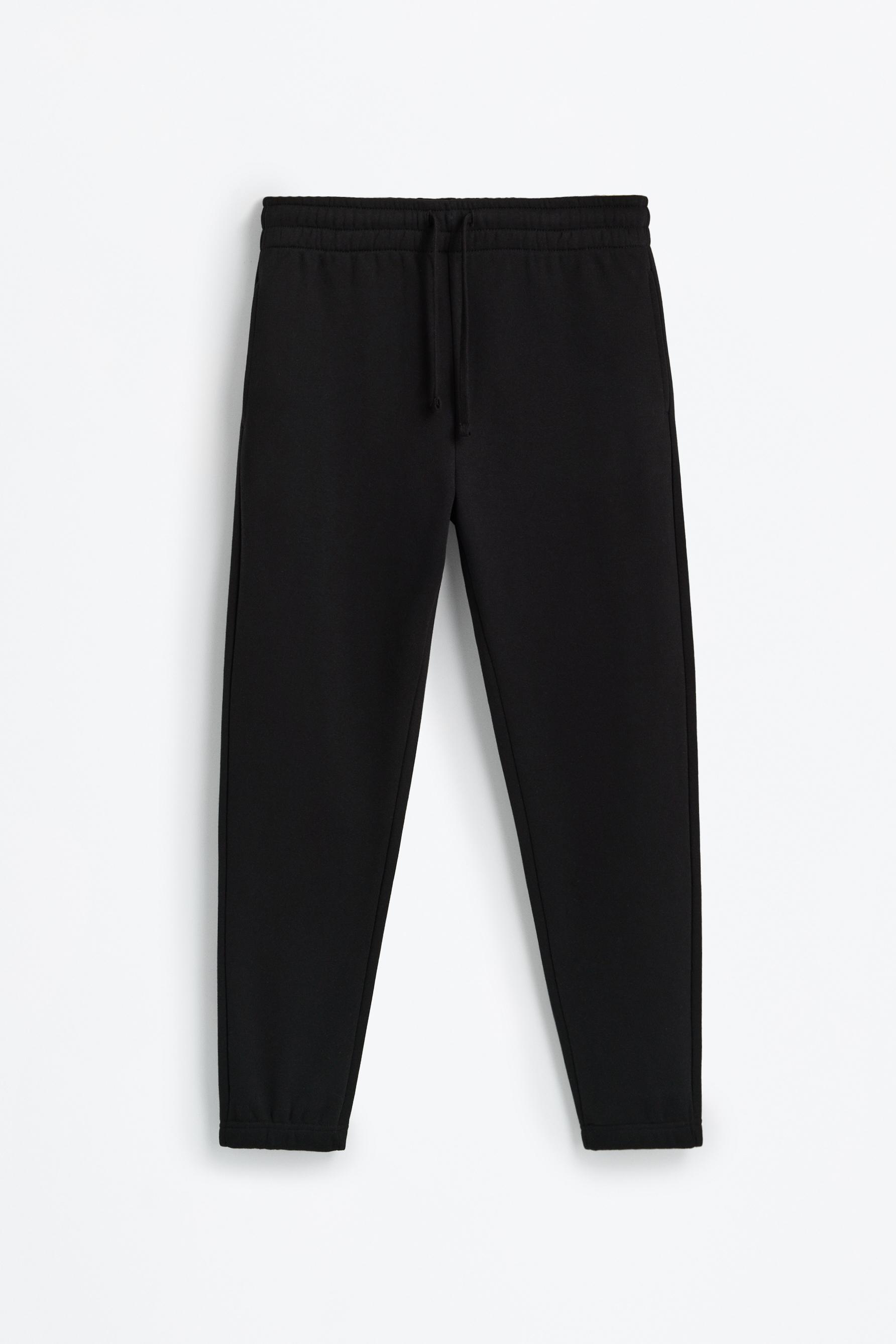 Slim fit tracksuit bottoms — BLACK