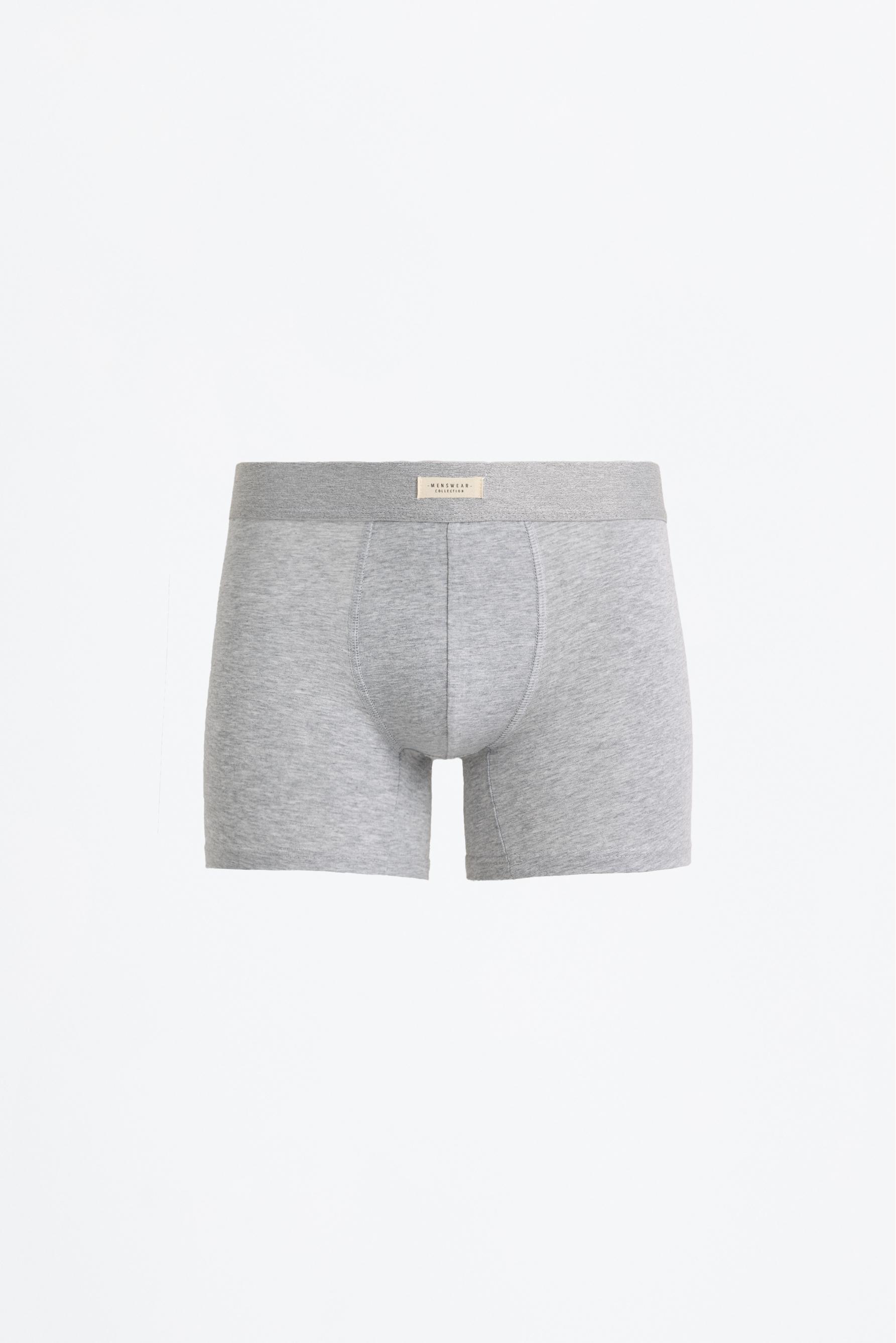 3-pack of long basic boxers — KHAKI