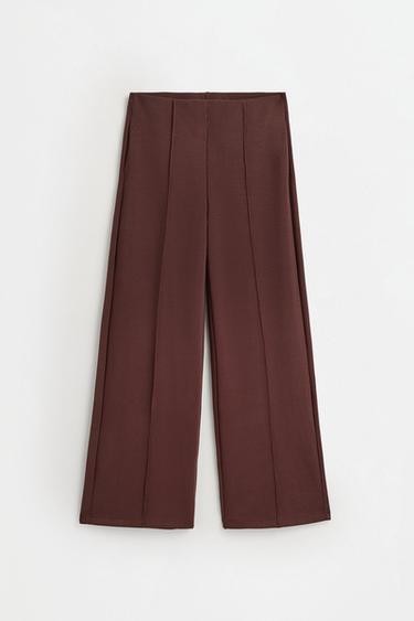 Wide-leg trousers with vertical seams — CHOCOLATE 7