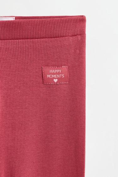 Pack of 2 ribbed leggings — DARK PINK 4
