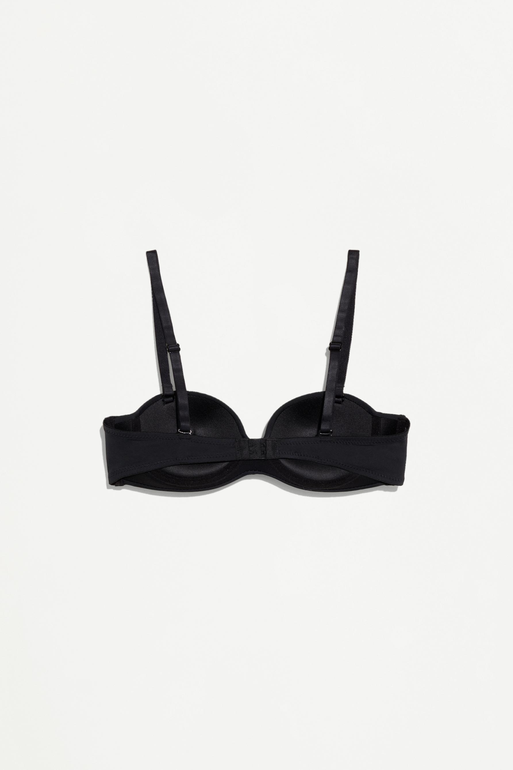 Bandeau push-up bra — BLACK
