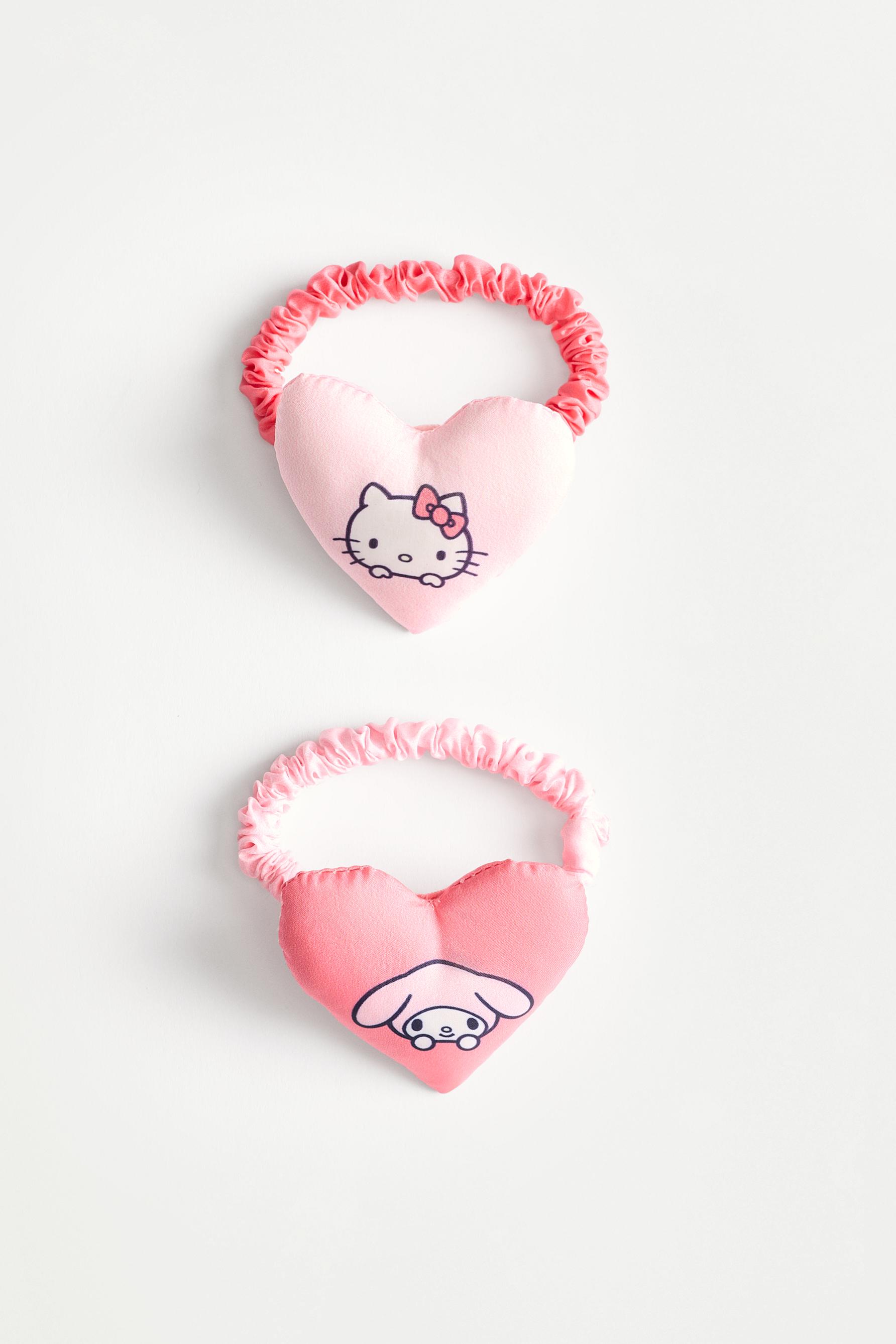 Hello Kitty and My Melody ©SANRIO heart scrunchies (Pack of 2) — PINK