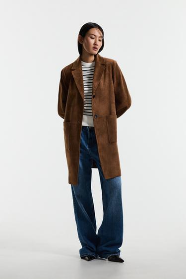 Faux suede coat — BRANDY 3
