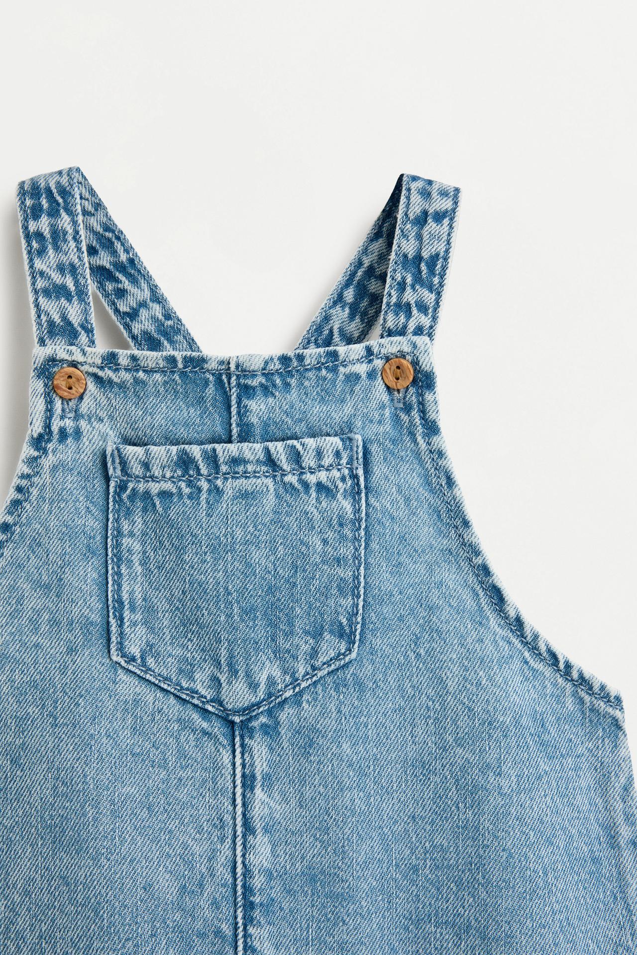 Short denim dungarees — BLUE