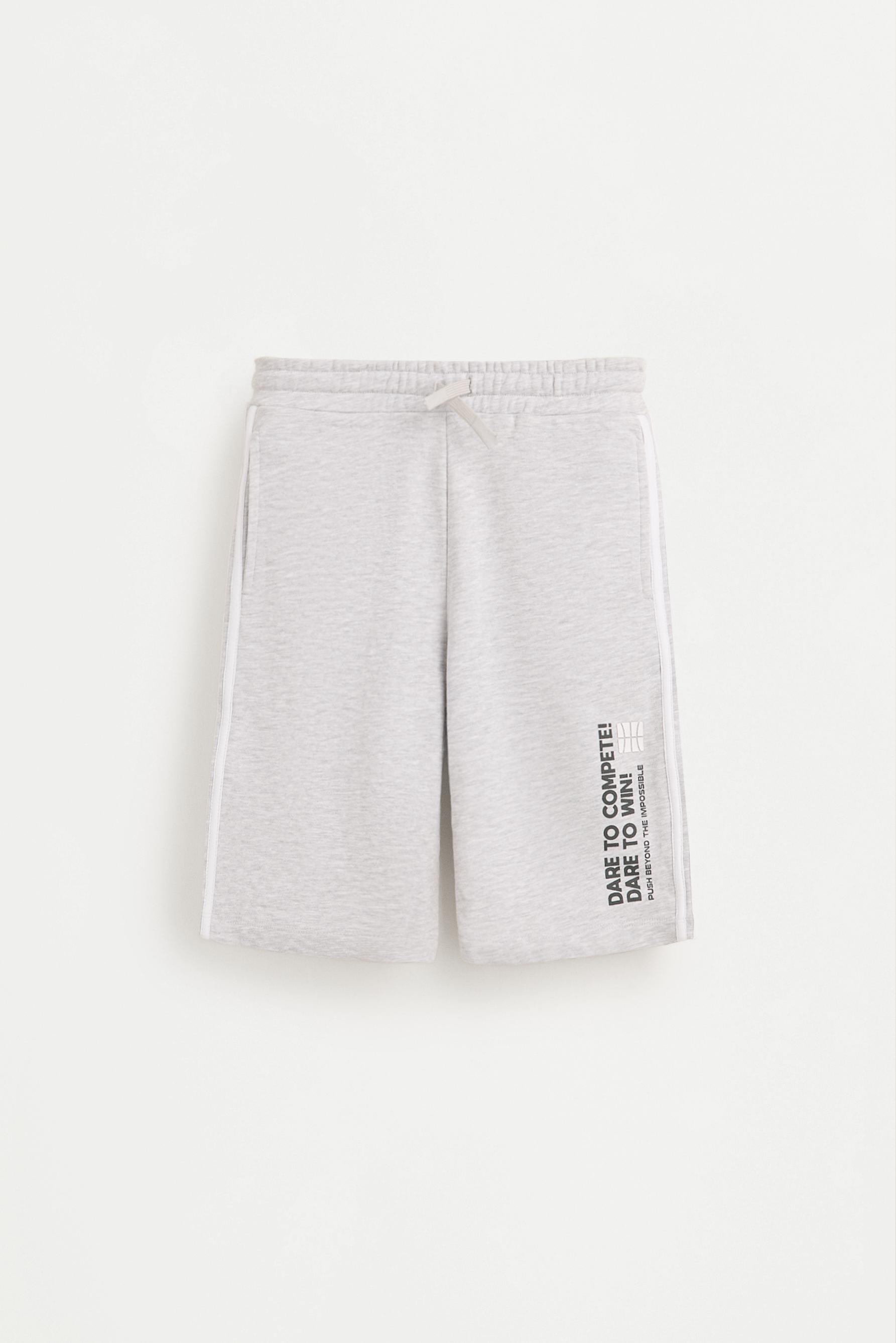 Side-stripe Bermuda shorts — GREY MARL