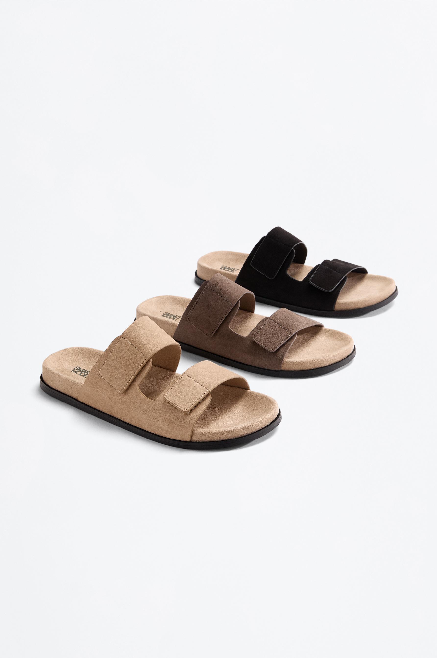 Double-strap sandals — GREY