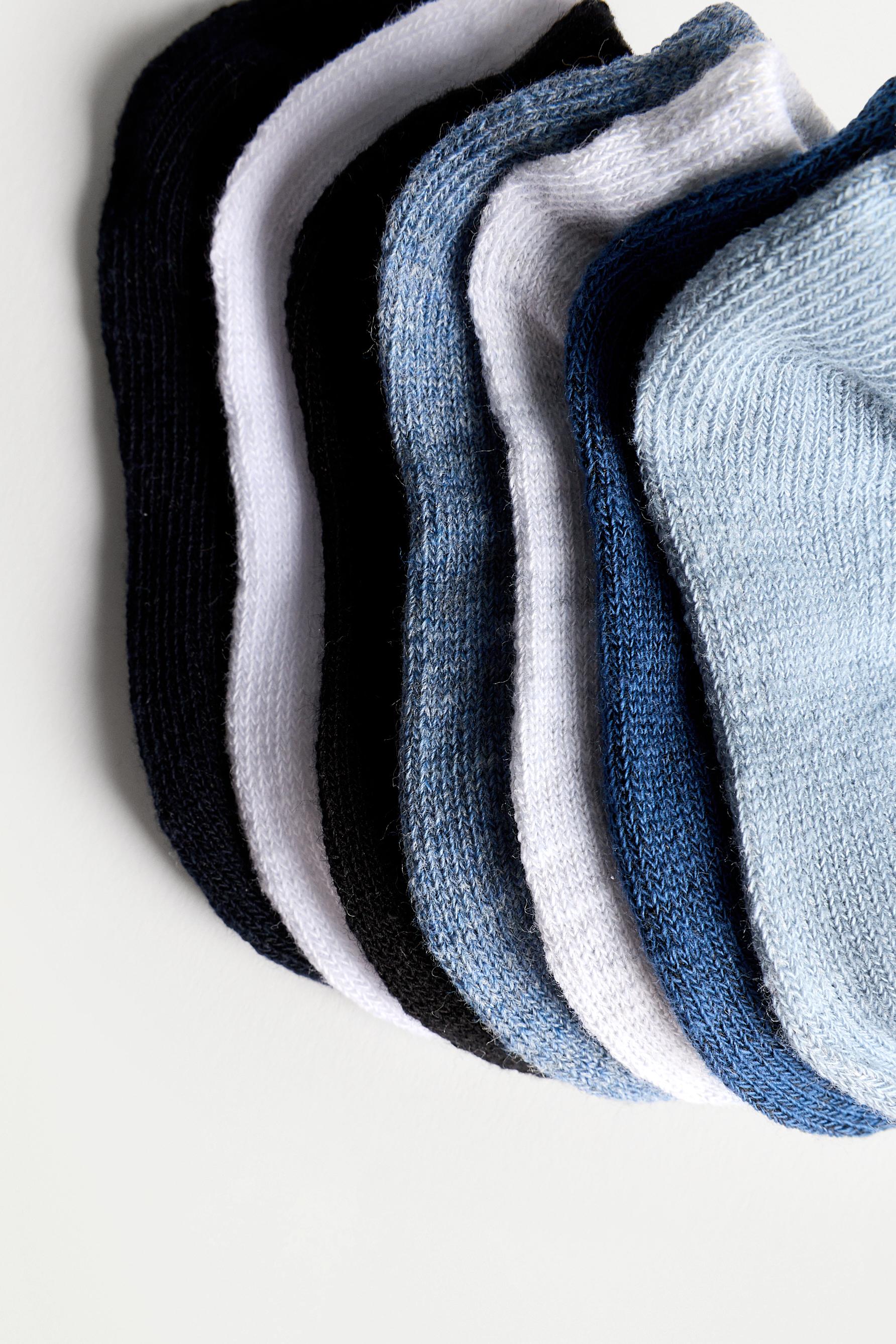 Ankle socks (Pack 10) — BLUE/WHITE