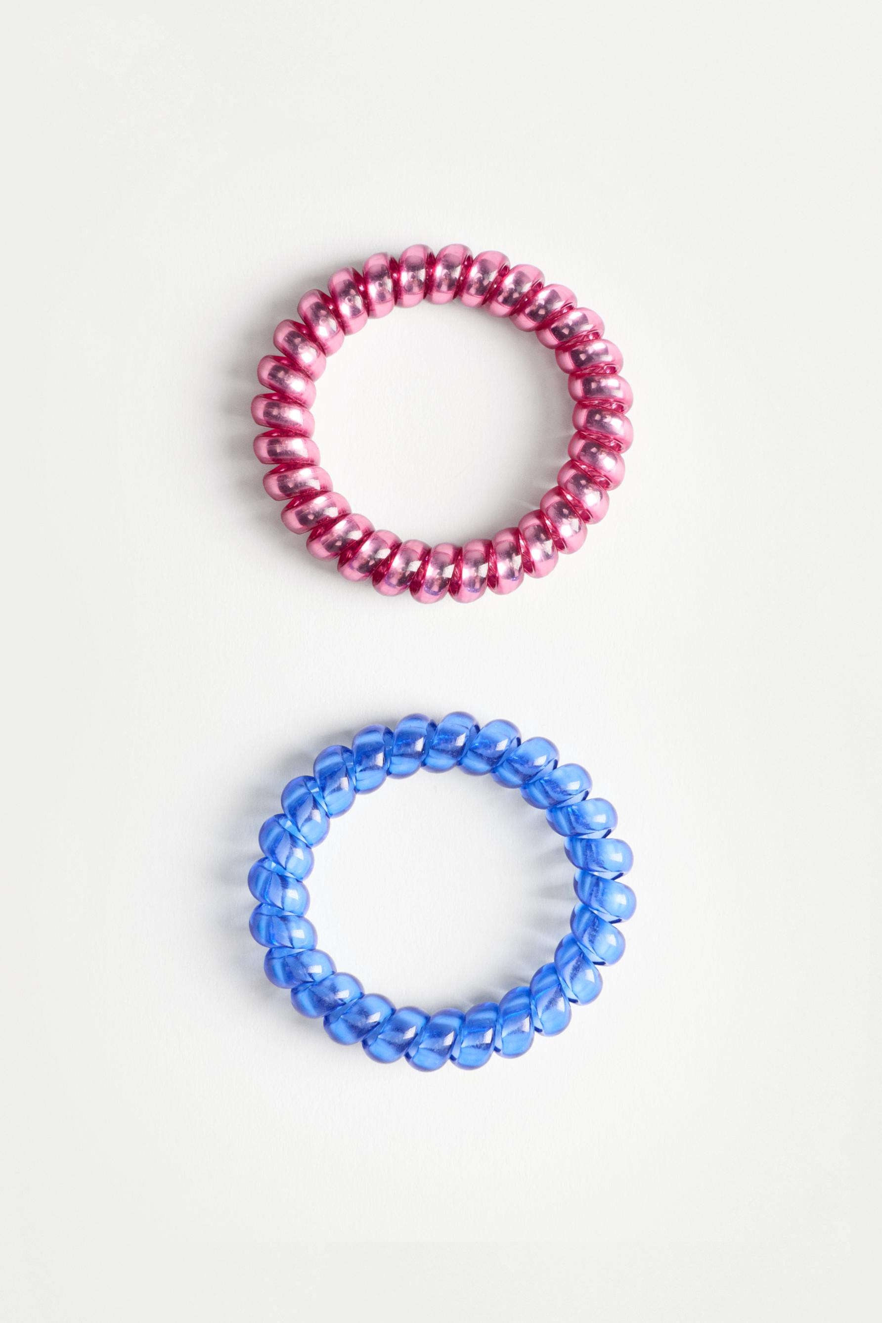 Spiral hair ties (6-pack) — BLUE