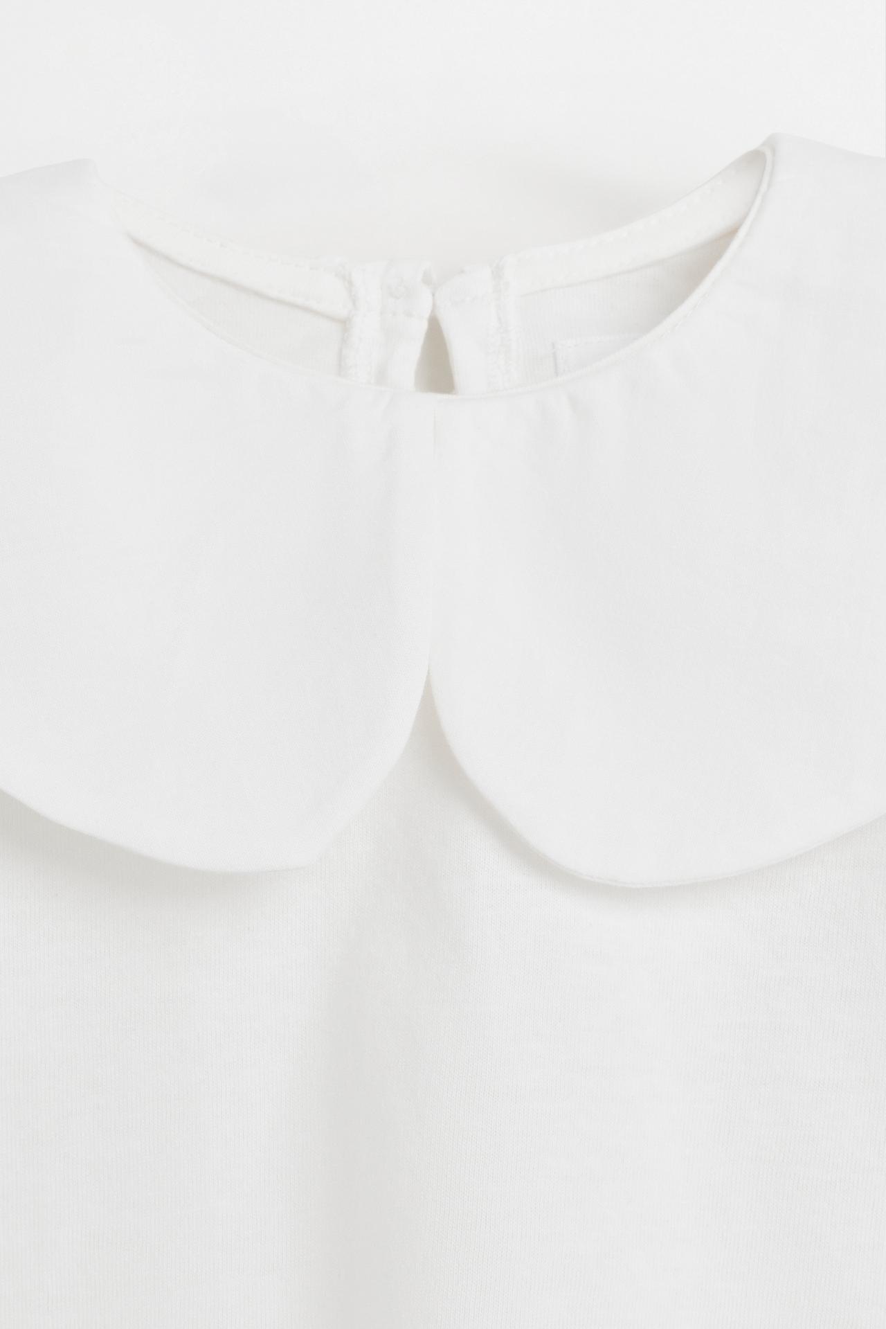 Peter Pan collar T-shirt — OFF WHITE