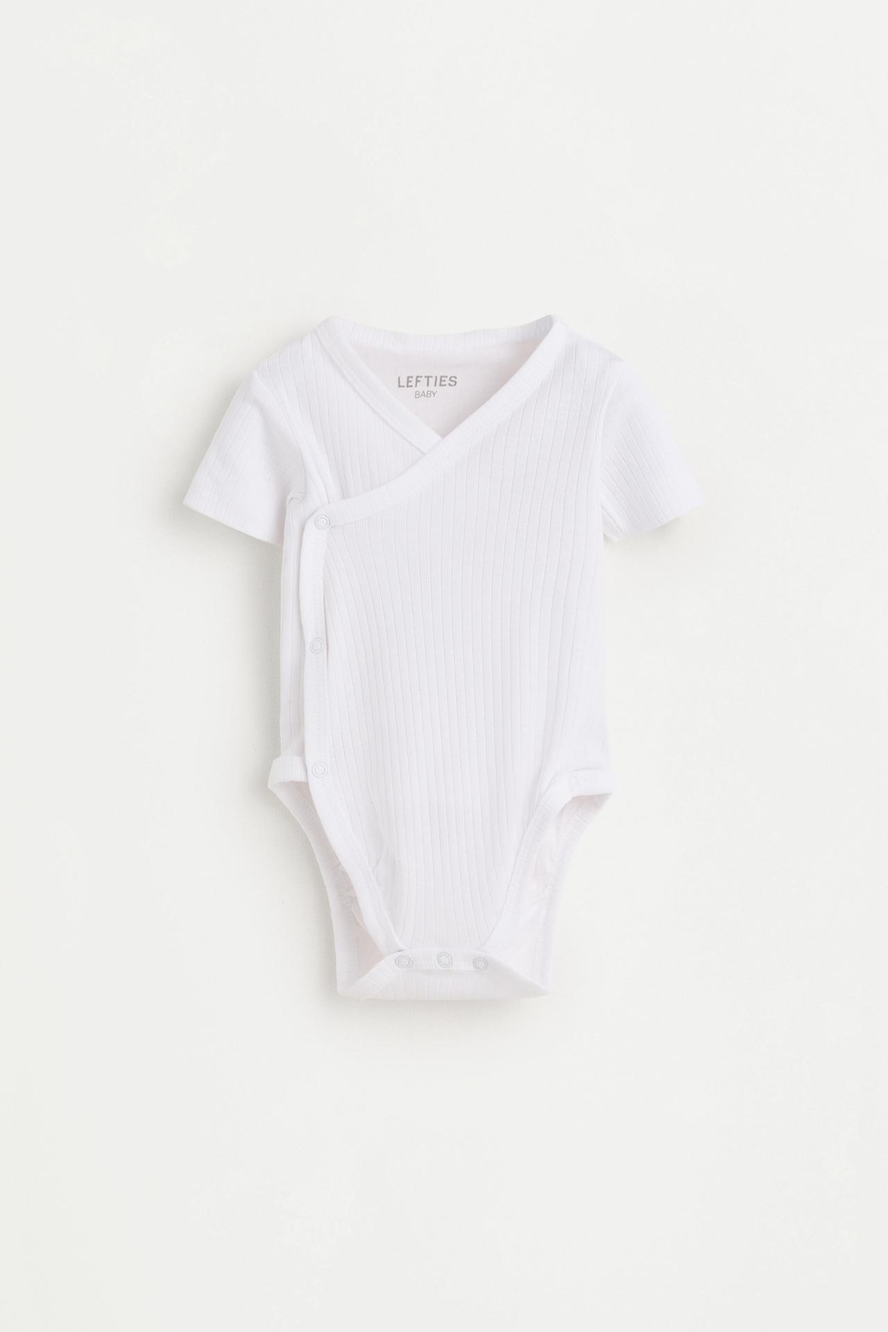 Pack of 2 ribbed crossover bodysuits — WHITE