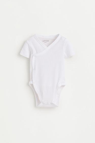 Pack of 2 ribbed crossover bodysuits — WHITE 2