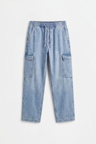 Loose-Fit Cargo Jogger Jeans — INDIGO 6