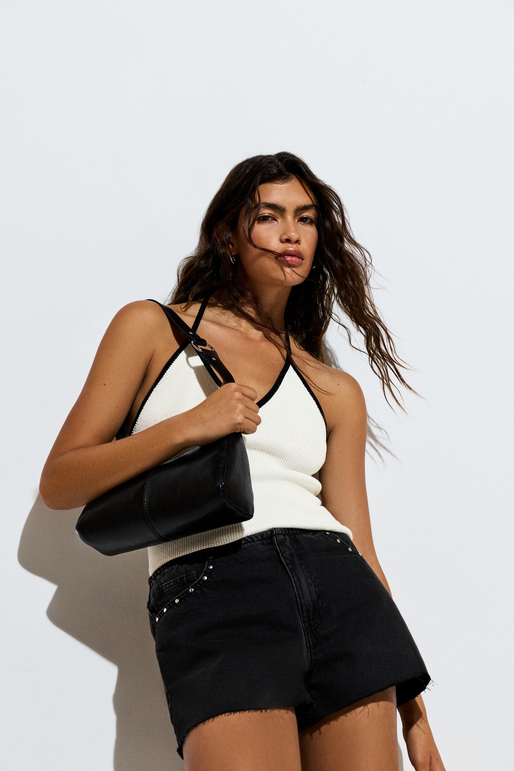 Contrast halter top — OFF WHITE