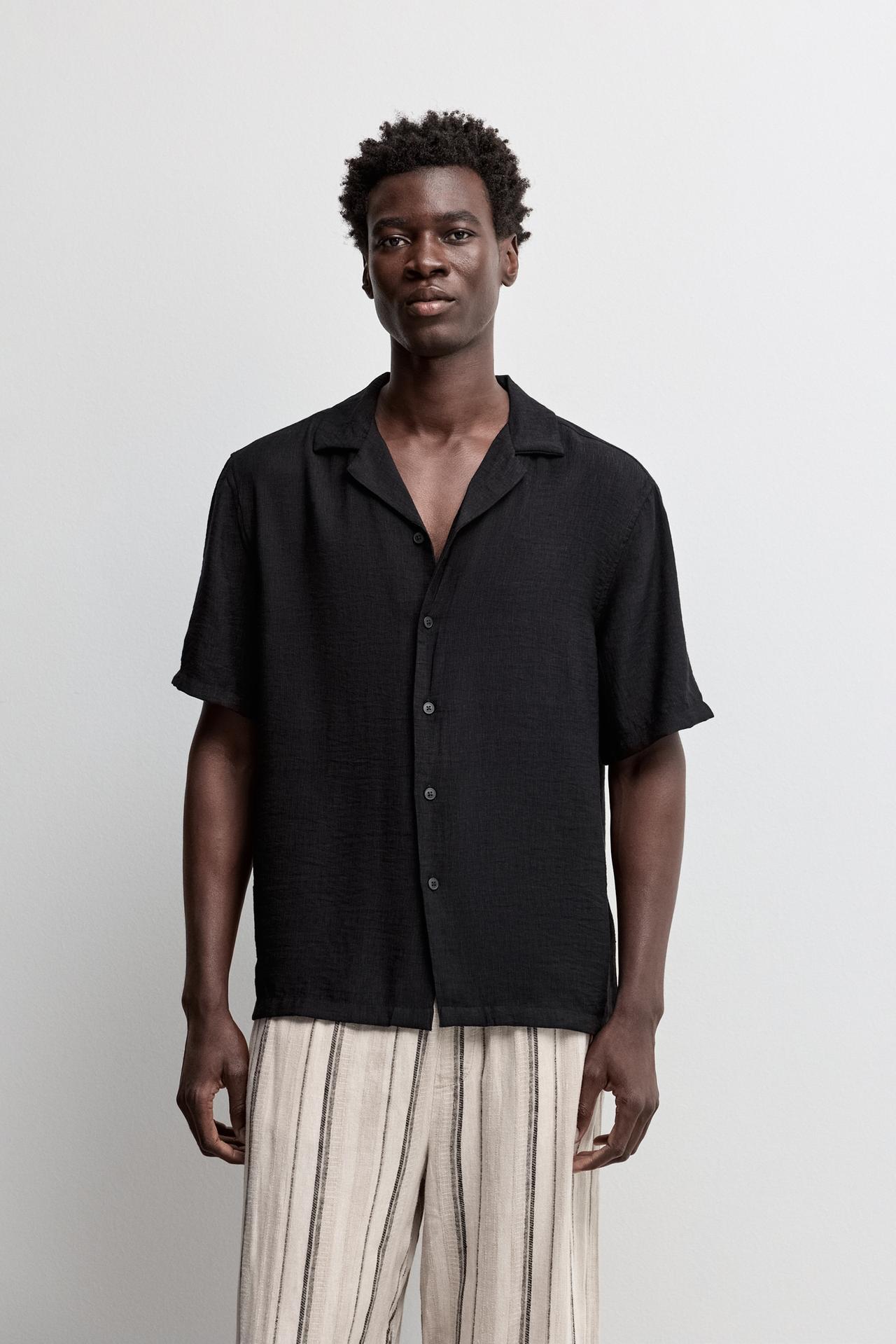 Flowing shirt — BLACK