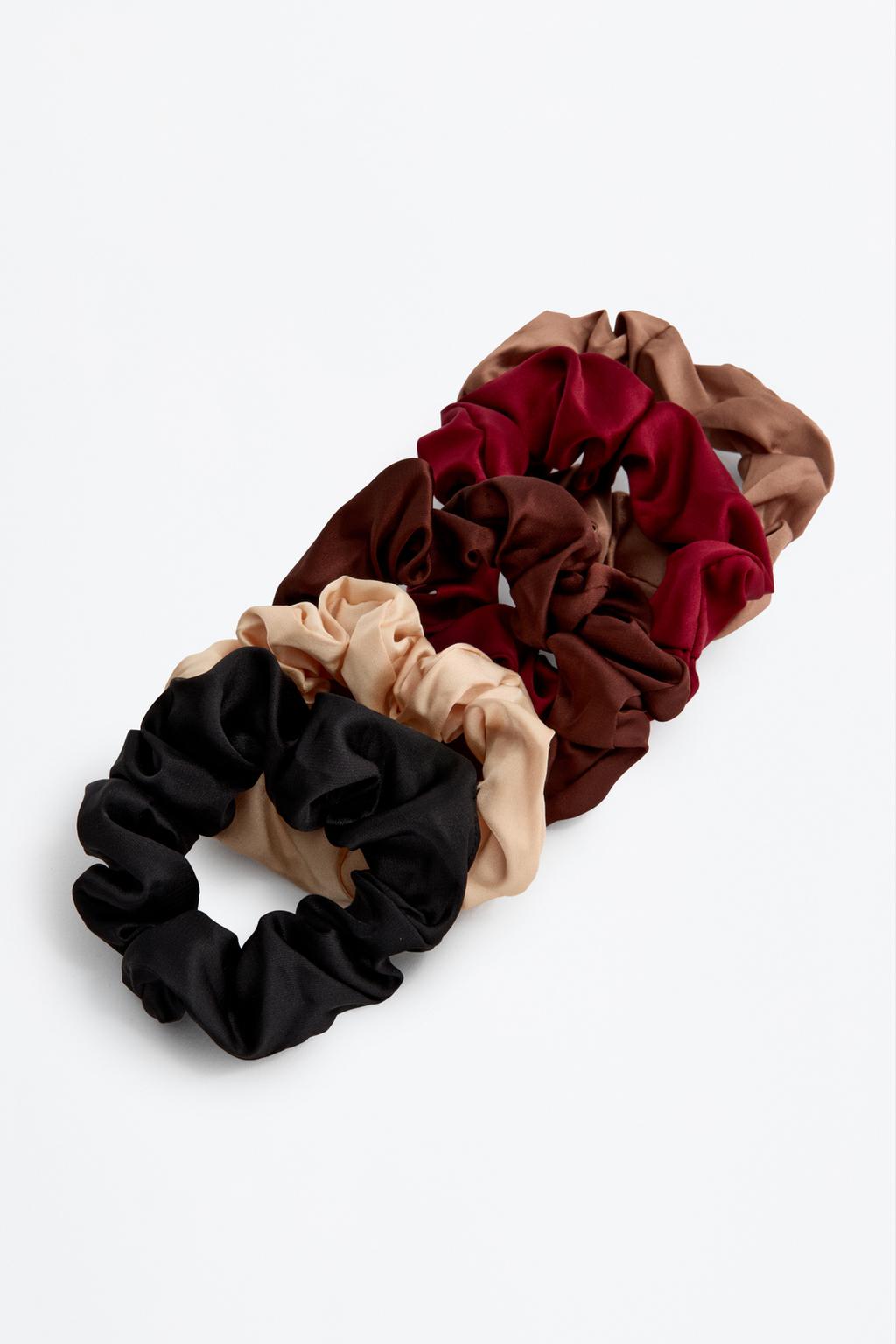 Pack of 5 satin scrunchies
