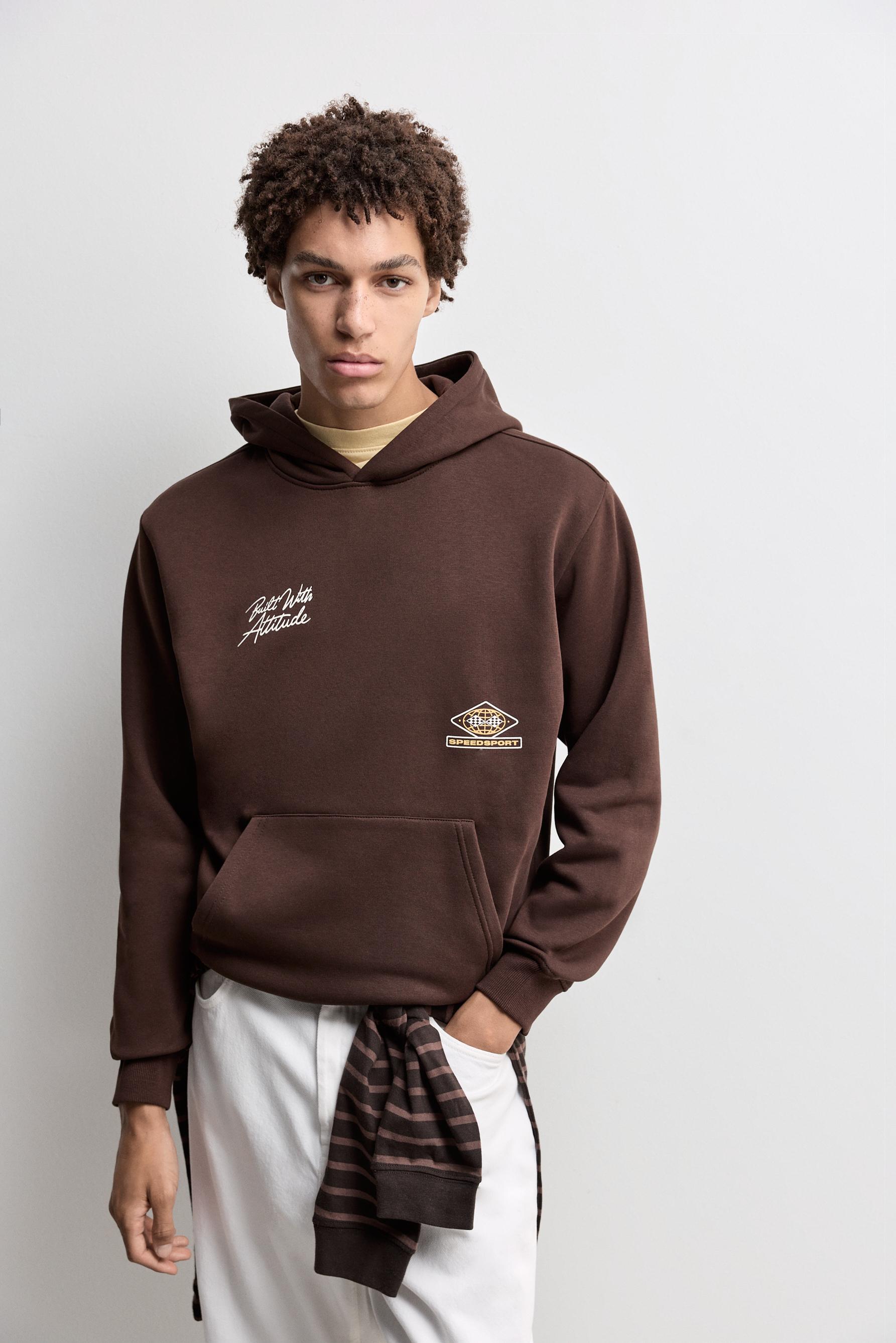 Printed sweatshirt — MAROON