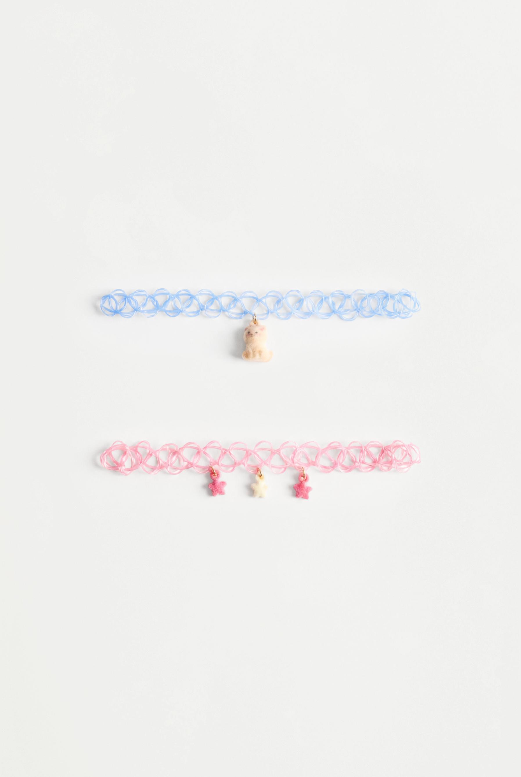 Cat and star choker 2-pack — PINK